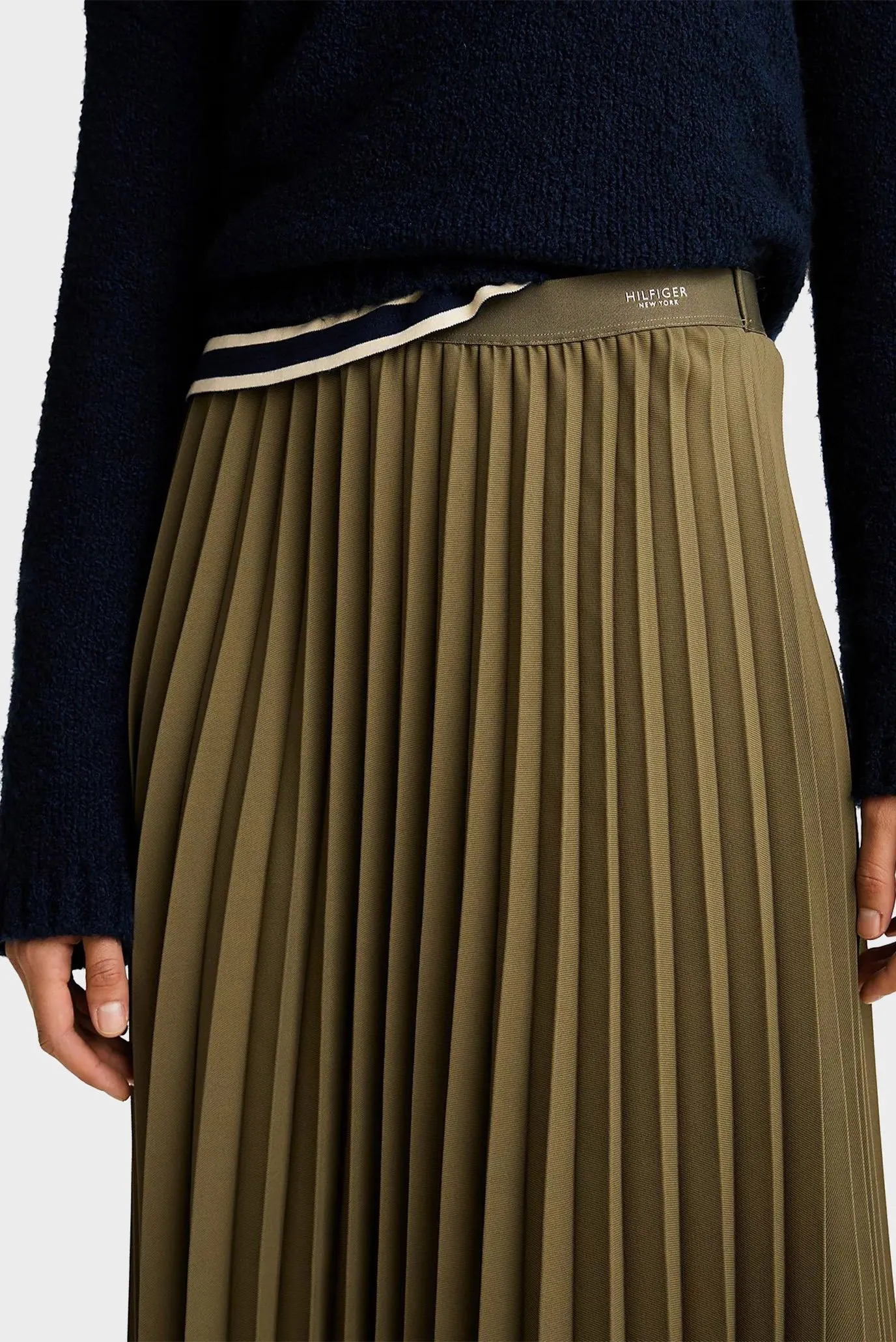 Yubka FLUID PLEATED PULL ON MIDI SKIRT 4