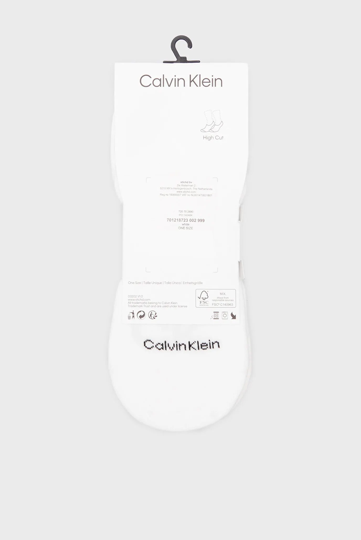 Kalta paypoq CK MEN FOOTIE HIGH CUT 3P LOGO 3