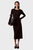 Koʻylak LS CREPE CUTOUT BACK MIDI DRESS