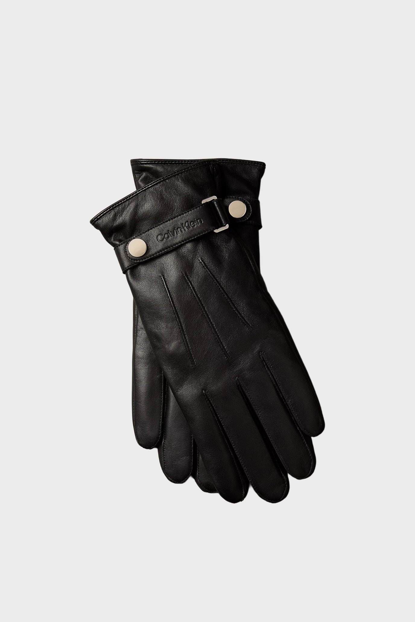 Qo'lqop LOGO STRAP SMOOTH LEATHER GLOVES 1