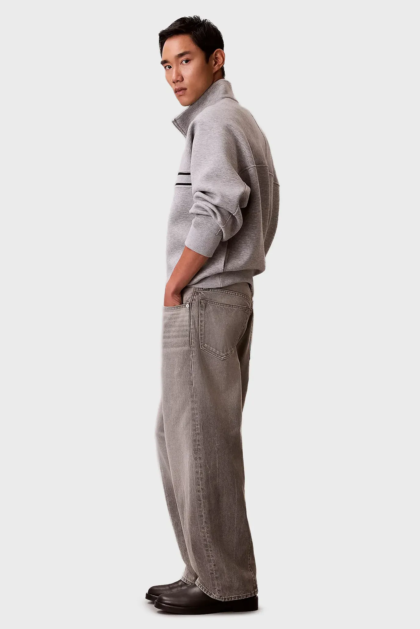 Реглан/LS COTTON SPACER STRIPE RIB QTR 3