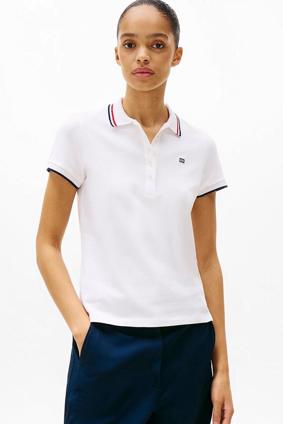 Polo FEMININE SPORTY SLIM POLO SS Tommy Hilfiger