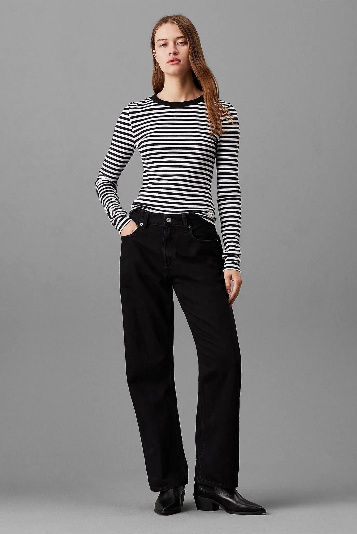 Uzun yengli futbolka WOVEN LABEL RIB LONG SLEEVE 2