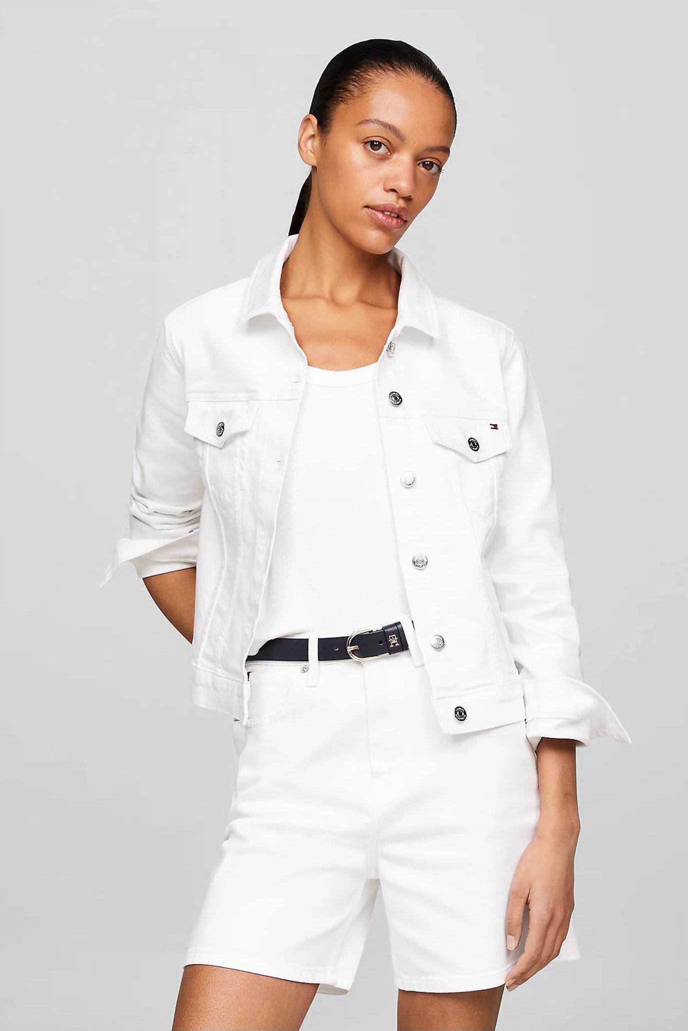 Jins kurtka DNM SLIM JACKET WHITE 1