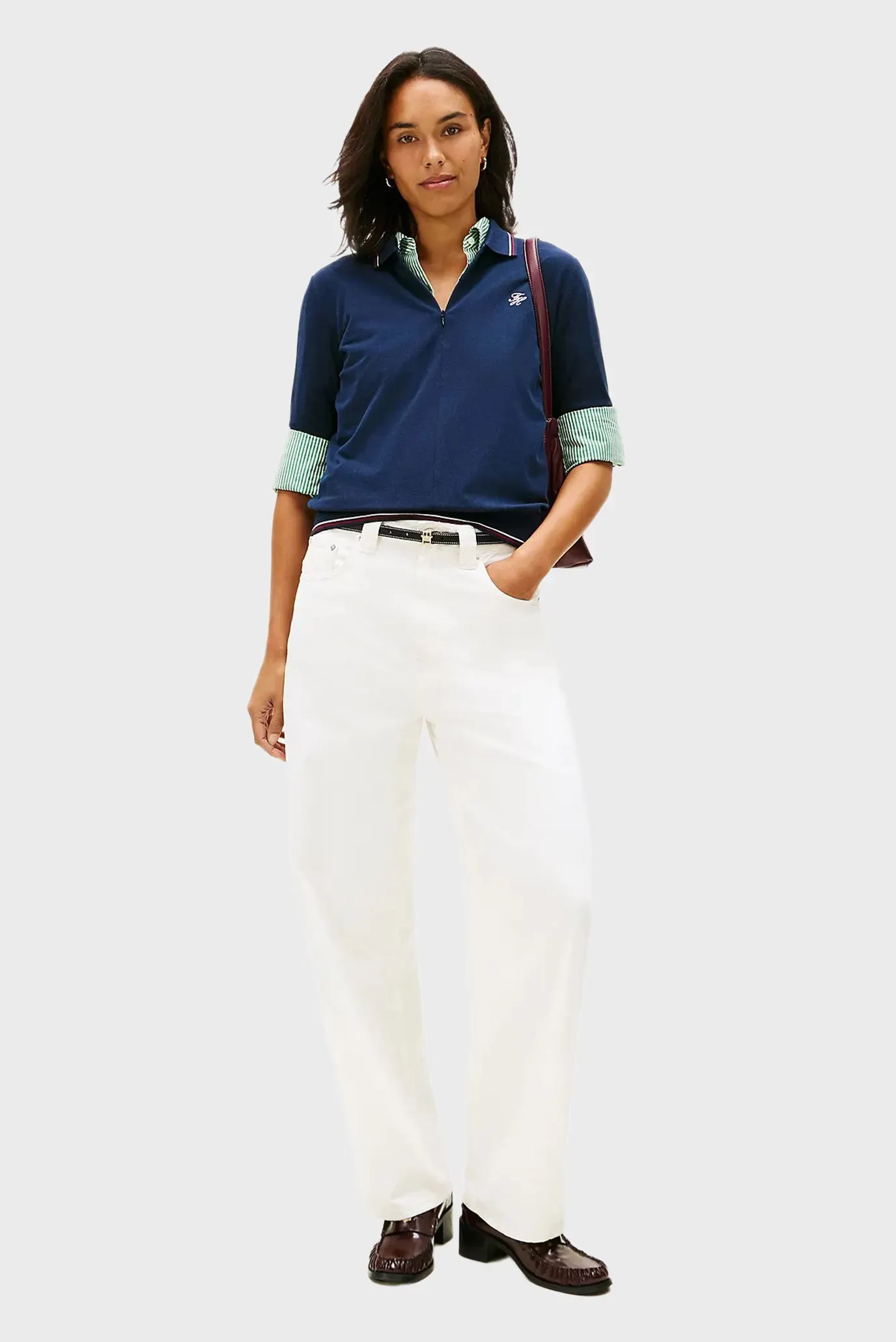 Поло TH SCRIPT LYOCELL ZIP SS POLO 2