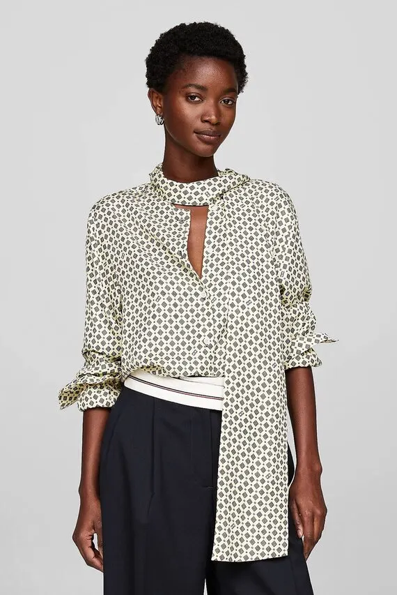 Блузка FOULARD TIE NECK LS BLOUSE Tommy Hilfiger