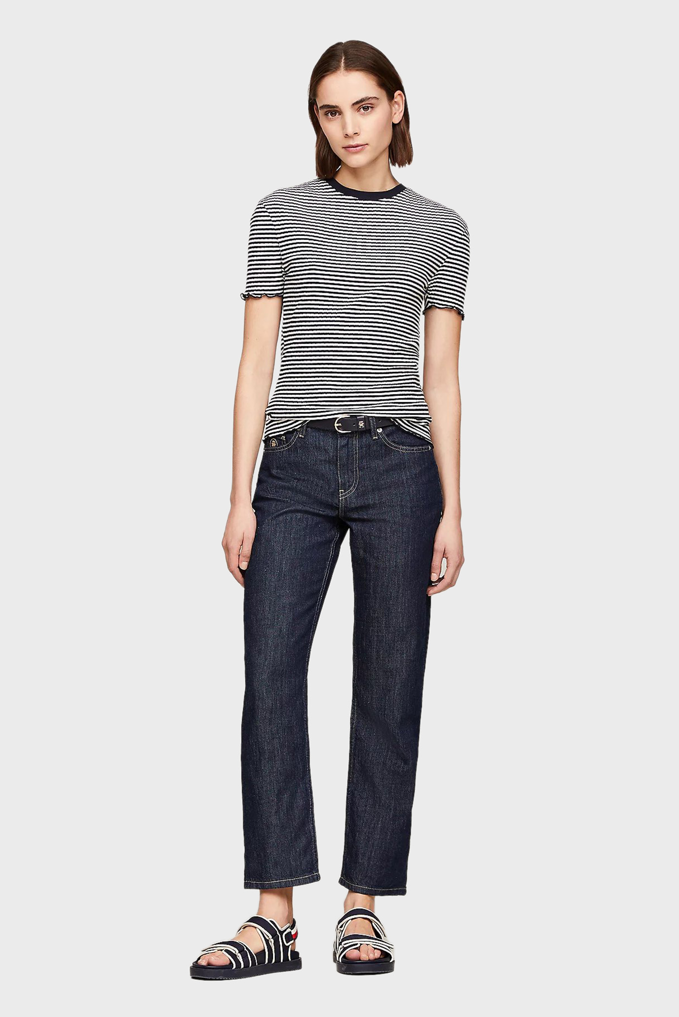 Futbolka SLIM CTN MODAL RIB STP C-NK SS 2