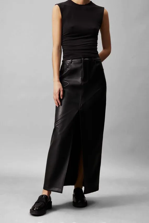 Юбка FAUX LEATHER MAXI SKIRT Calvin Klein Jeans