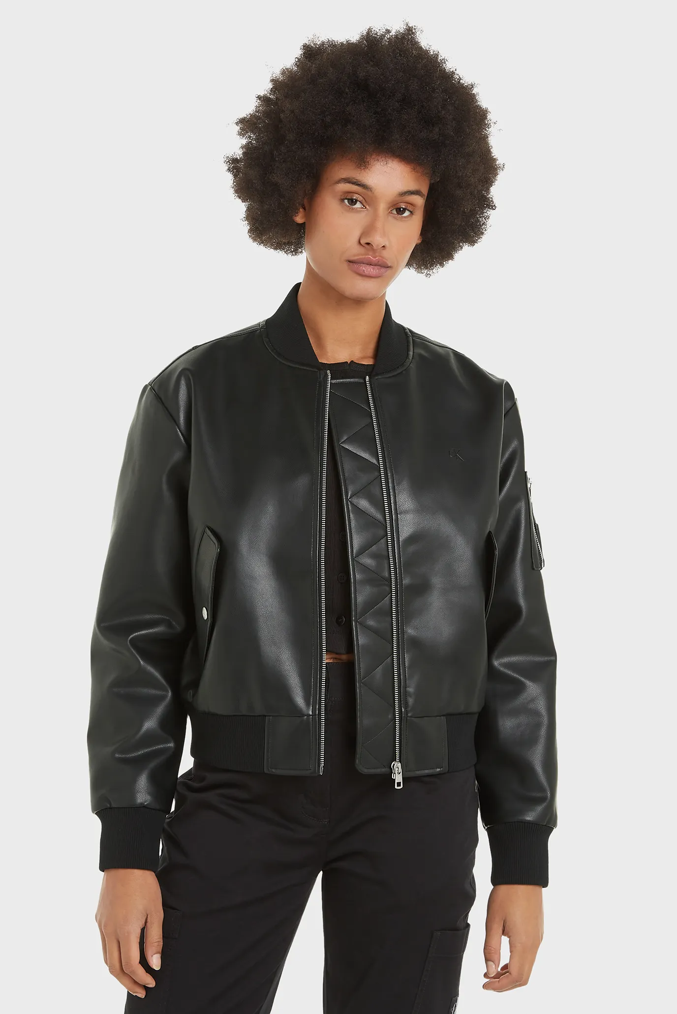 Куртка кожаная FAUX LEATHER BOMBER JACKET 1