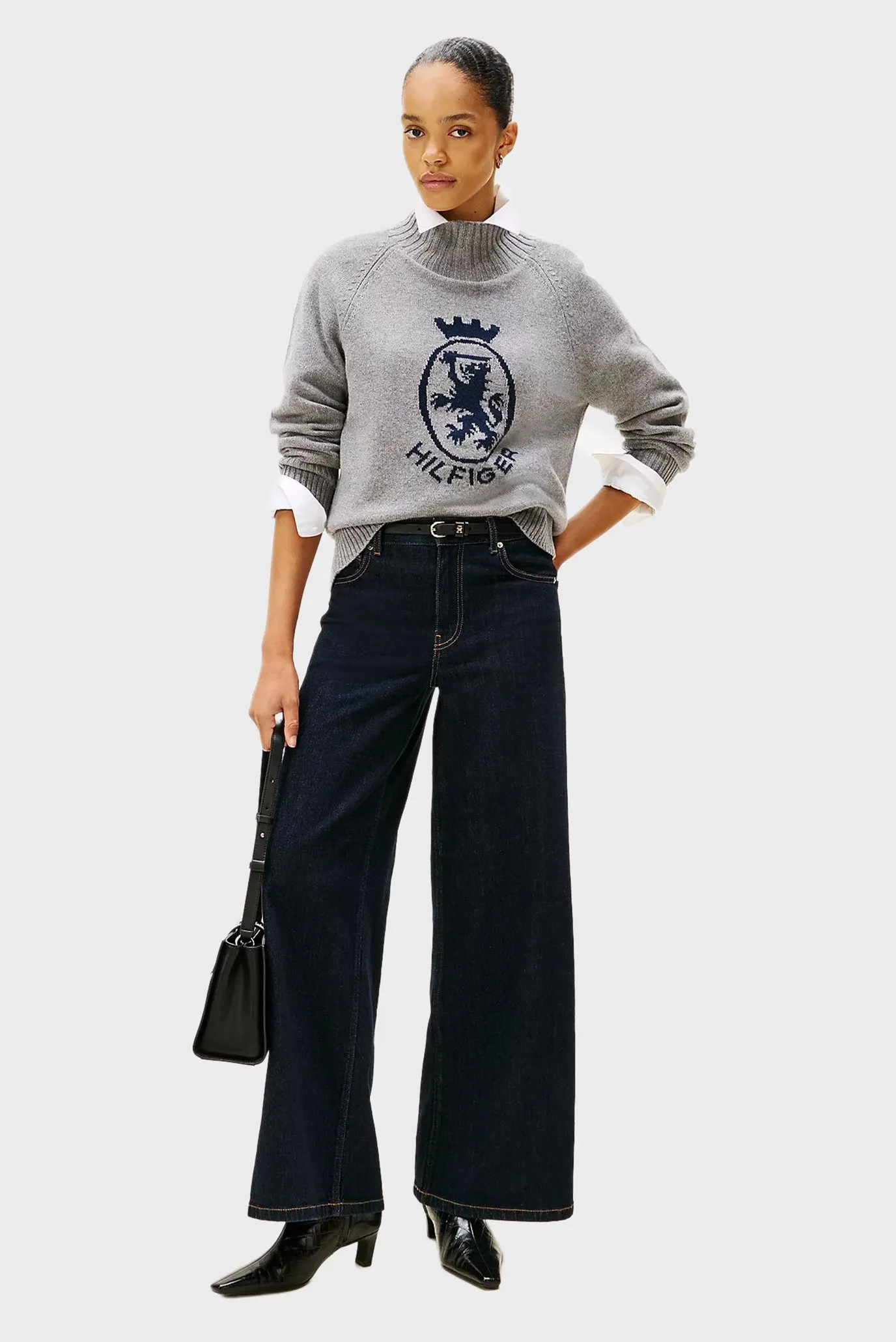 Sviter WOOL BLEND GRAPHIC MOCK-NK SWT 2