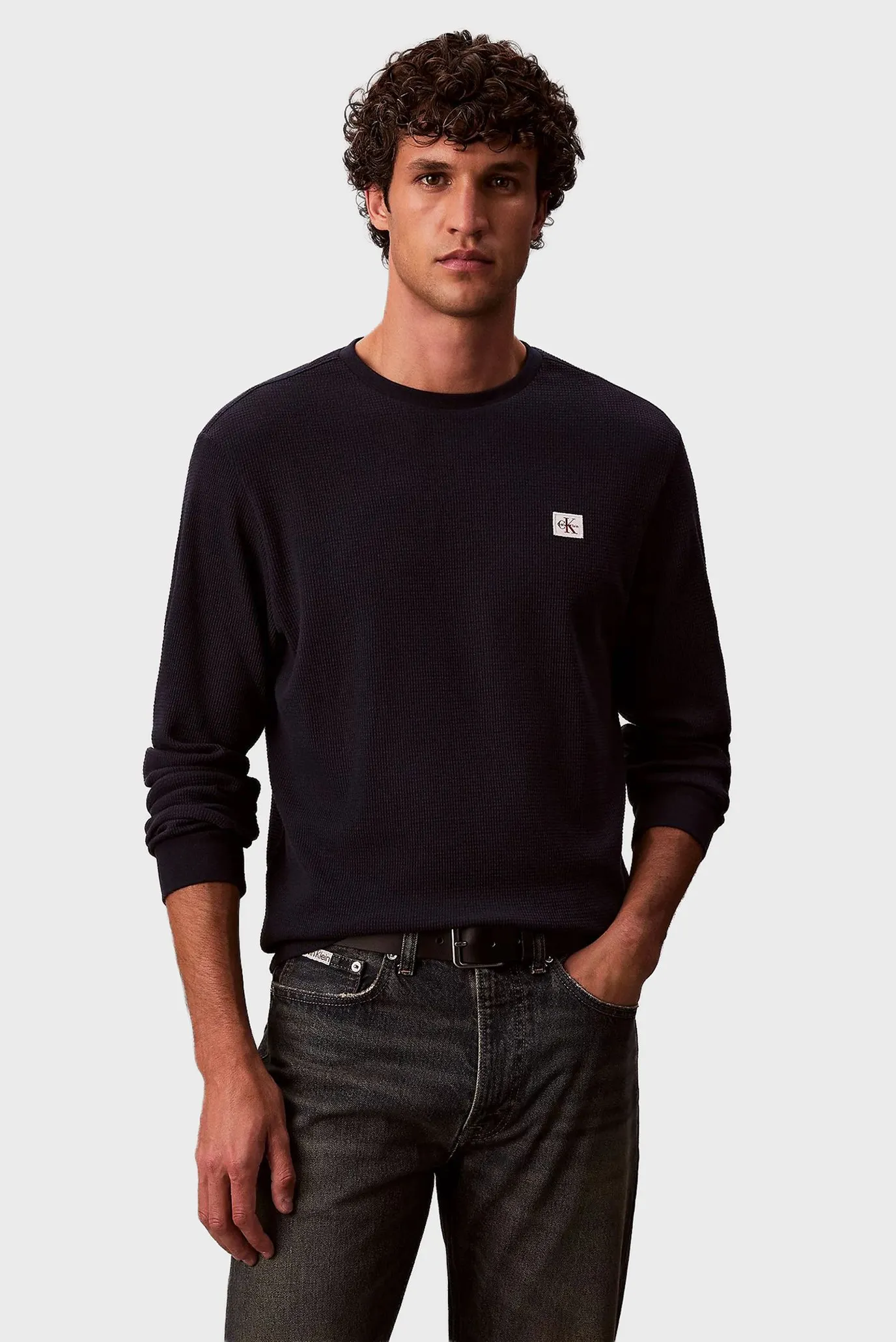 Лонгслив LS WAFFLE BADGE CREWNK TEE 1