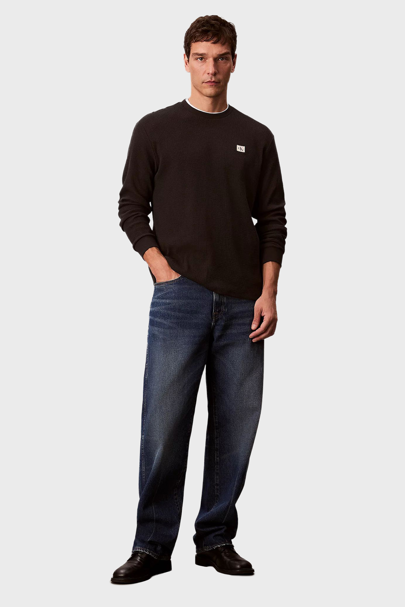 Uzun yengli futbolka LS WAFFLE BADGE CREWNK TEECalvin Klein Jeans Uzun yengli futbolka LS WAFFLE BADGE CREWNK TEE 2