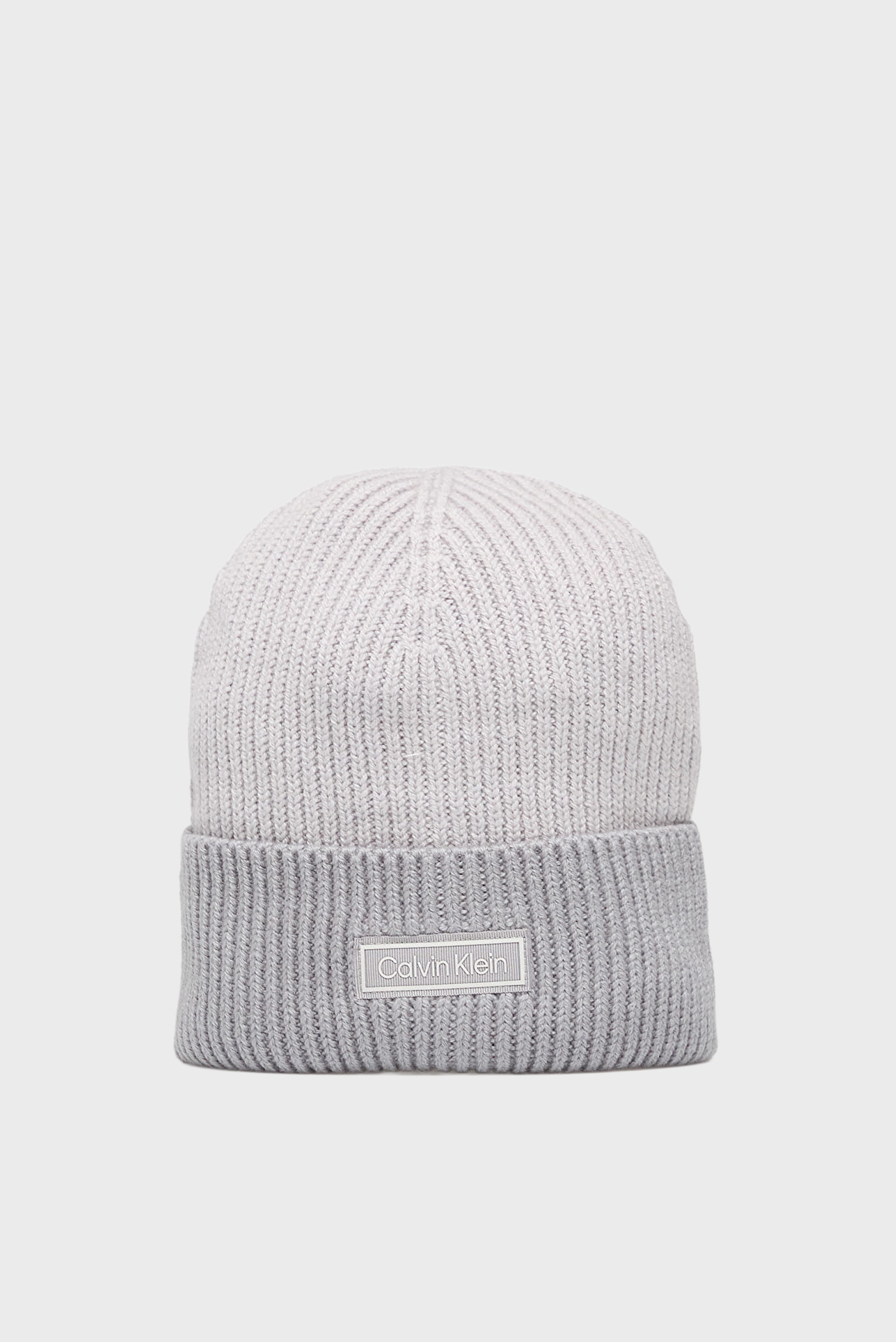 Шапка/PATCH WOOL CHUNKY RIB BEANIE 1