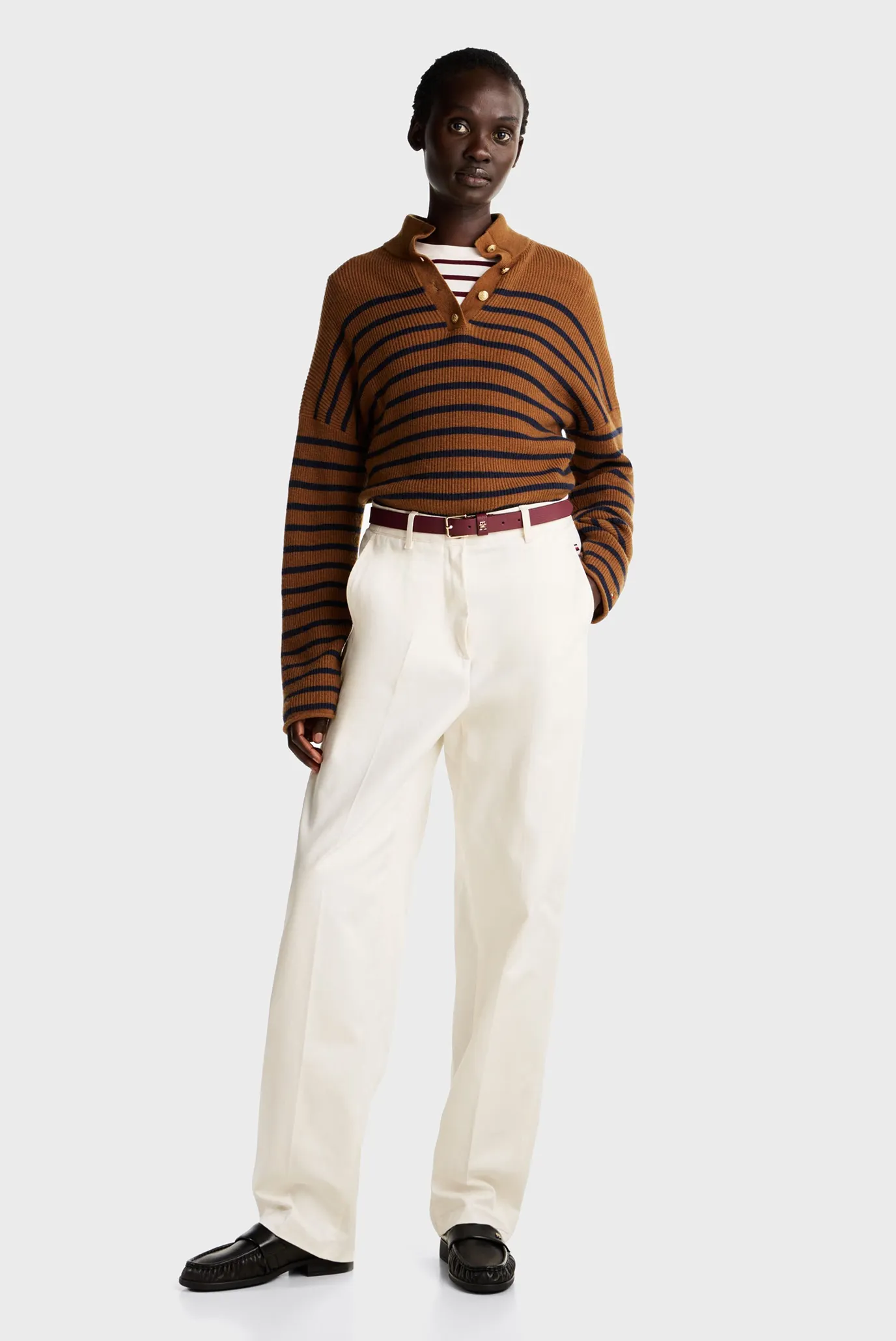 Штаны COTTON BARREL RELAXED STR CHINO 2