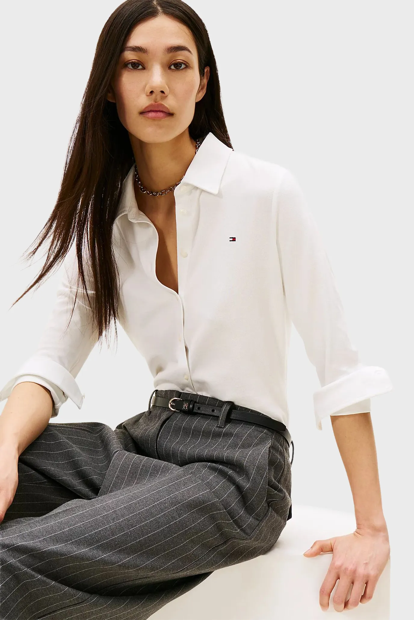 Рубашка 1985 SLIM PIQUE LS SHIRT 4