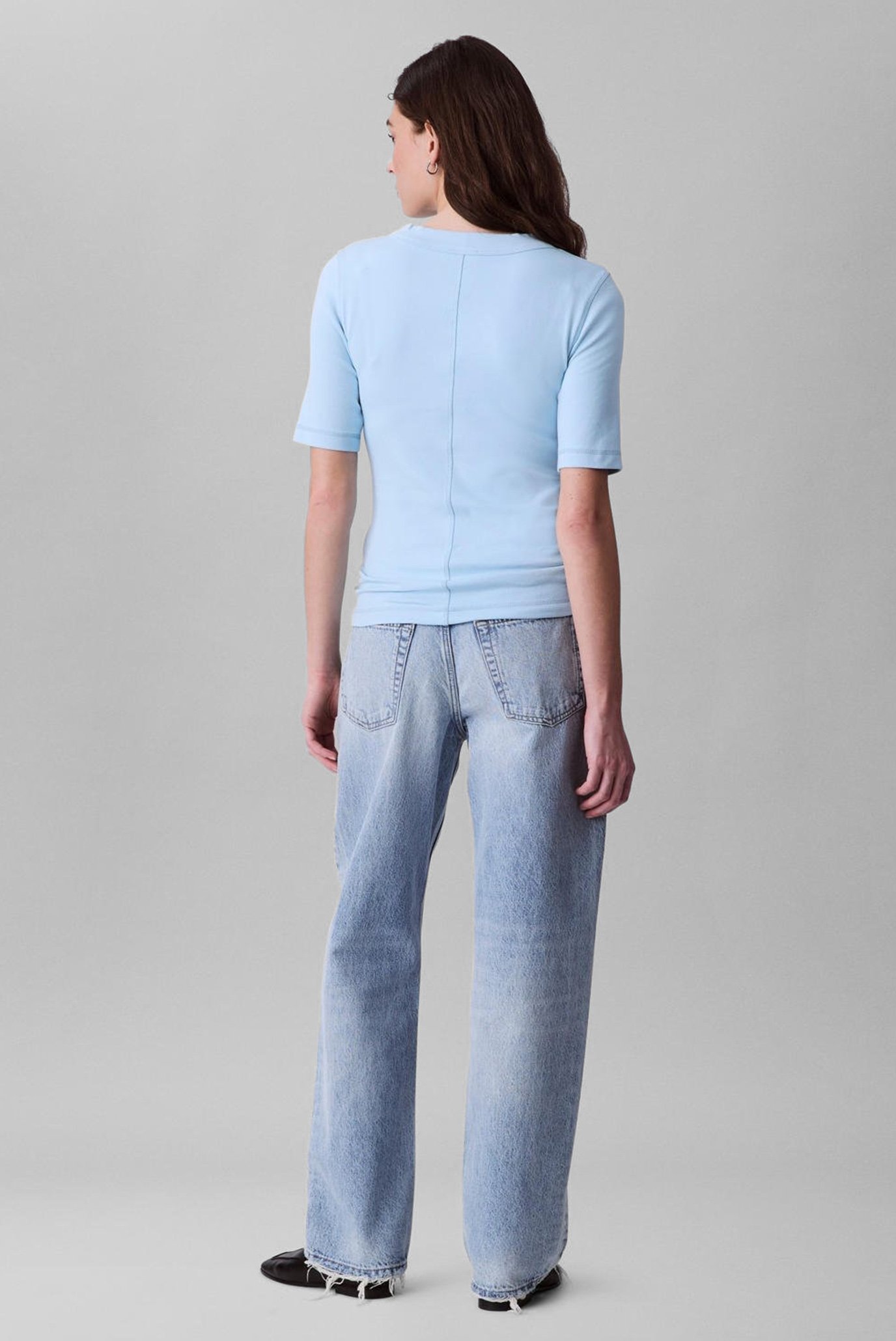 Futbolka SS COTTON 1X1 RIB LOGO TEECalvin Klein Jeans Futbolka SS COTTON 1X1 RIB LOGO TEE 4