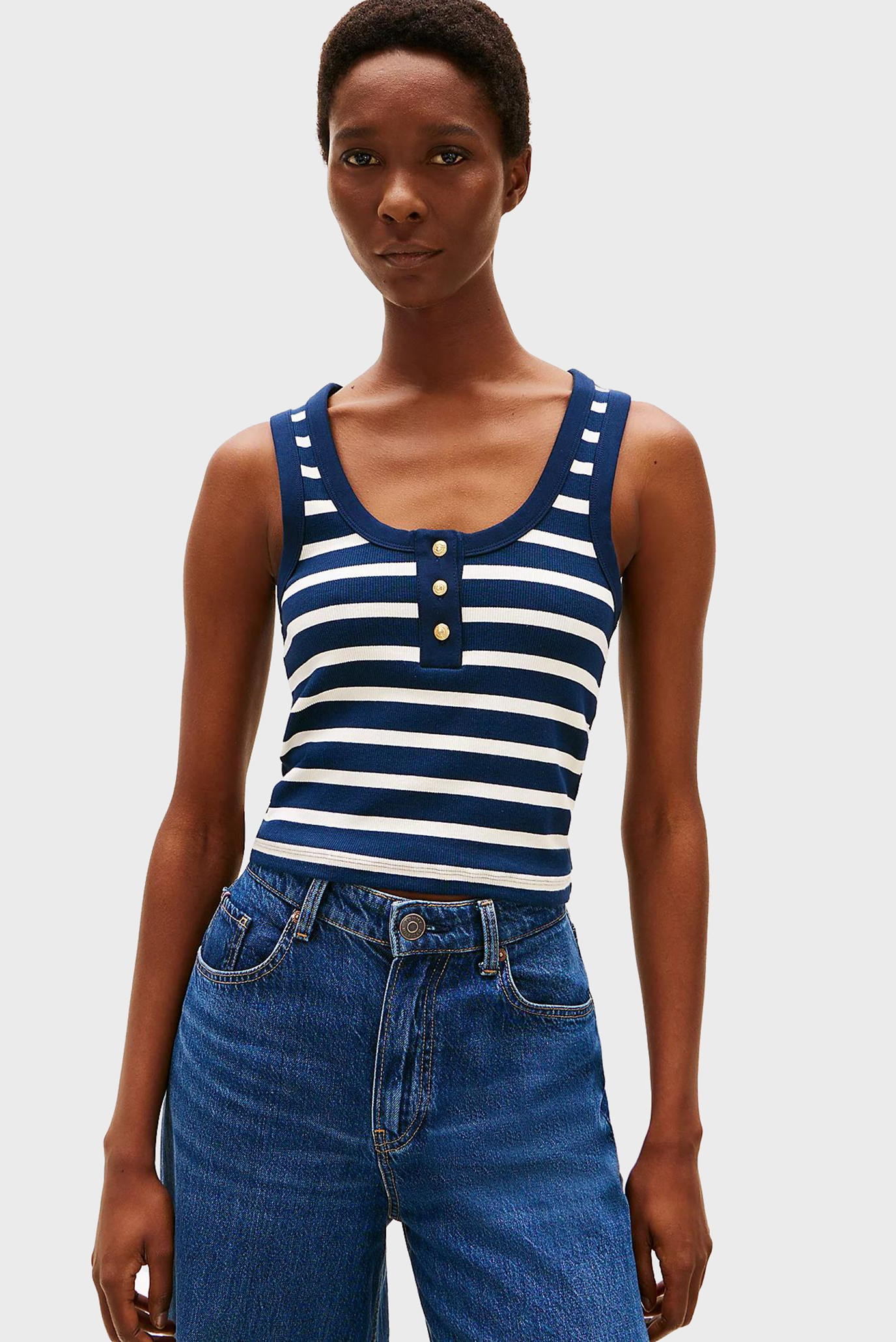 Top SLIM HENLEY GB SCOOP-NK TANK TOP 1