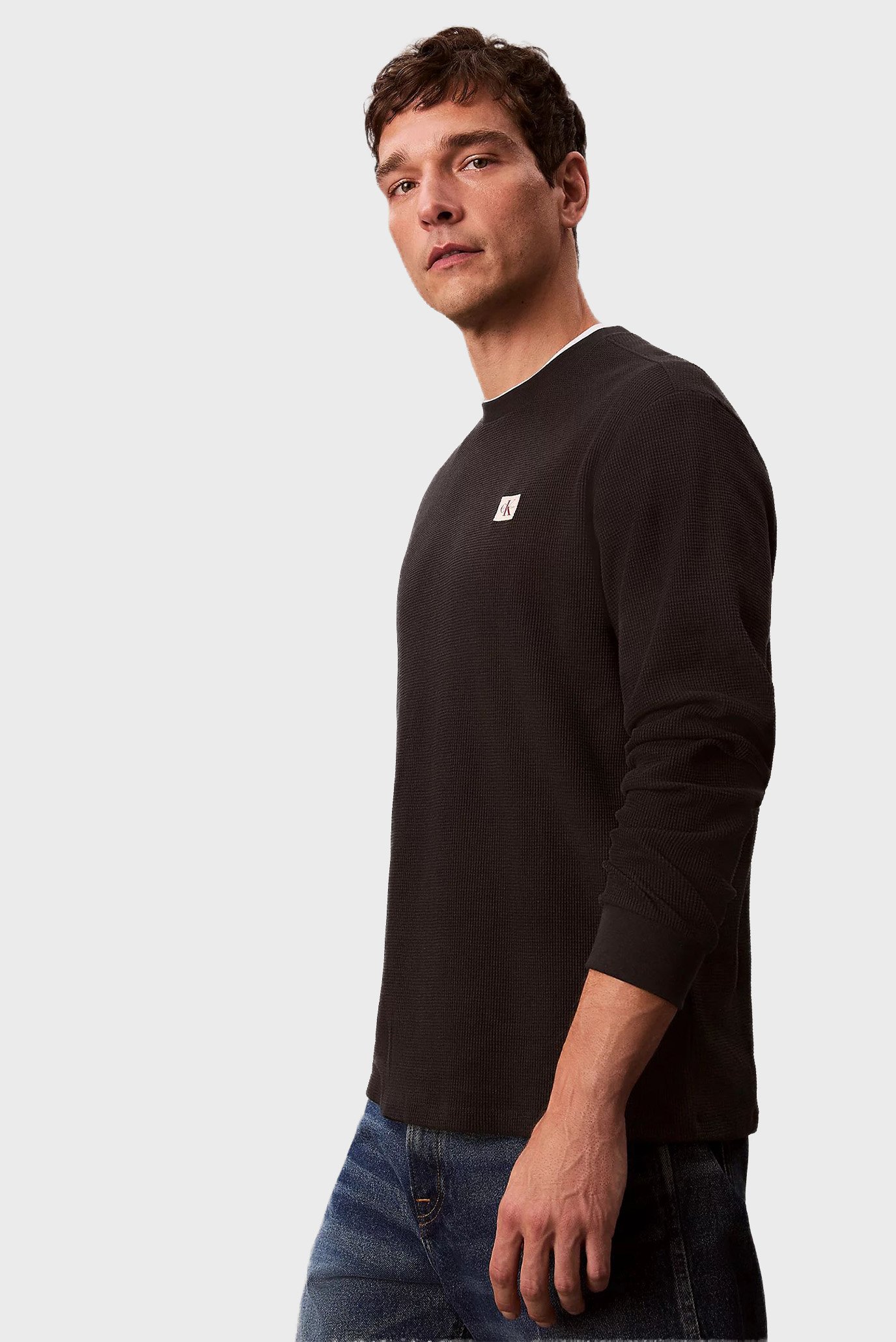 Uzun yengli futbolka LS WAFFLE BADGE CREWNK TEECalvin Klein Jeans Uzun yengli futbolka LS WAFFLE BADGE CREWNK TEE 4