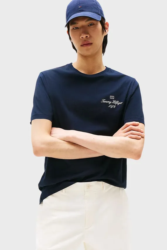 Futbolka OUTLINE FLAG SCRIPT TEE Tommy Hilfiger