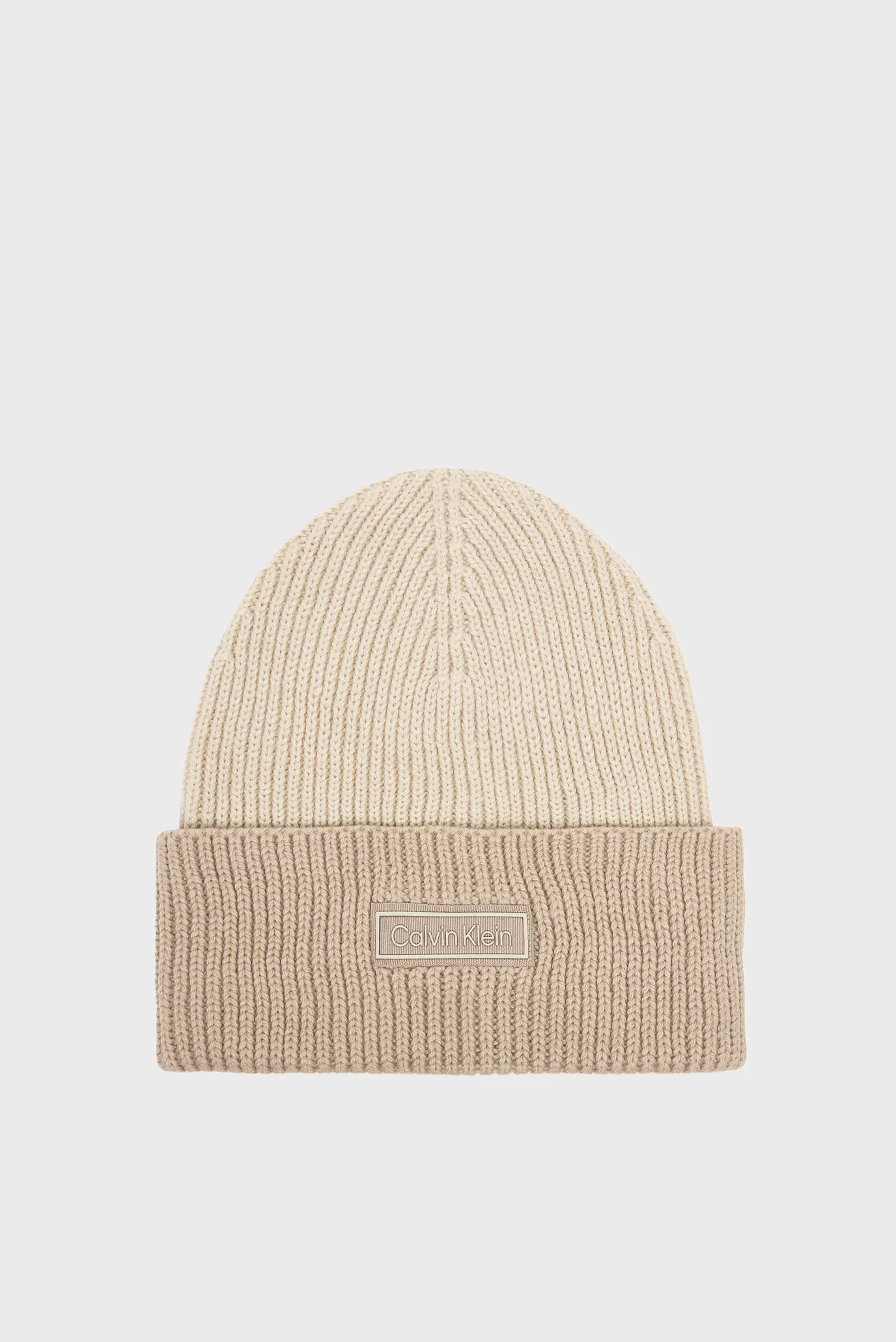Shapka/PATCH WOOL CHUNKY RIB BEANIE 1
