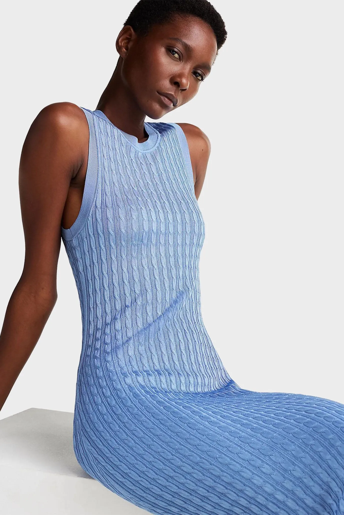 Платье RAYON CABLE LONG FLARED DRESS NS 2