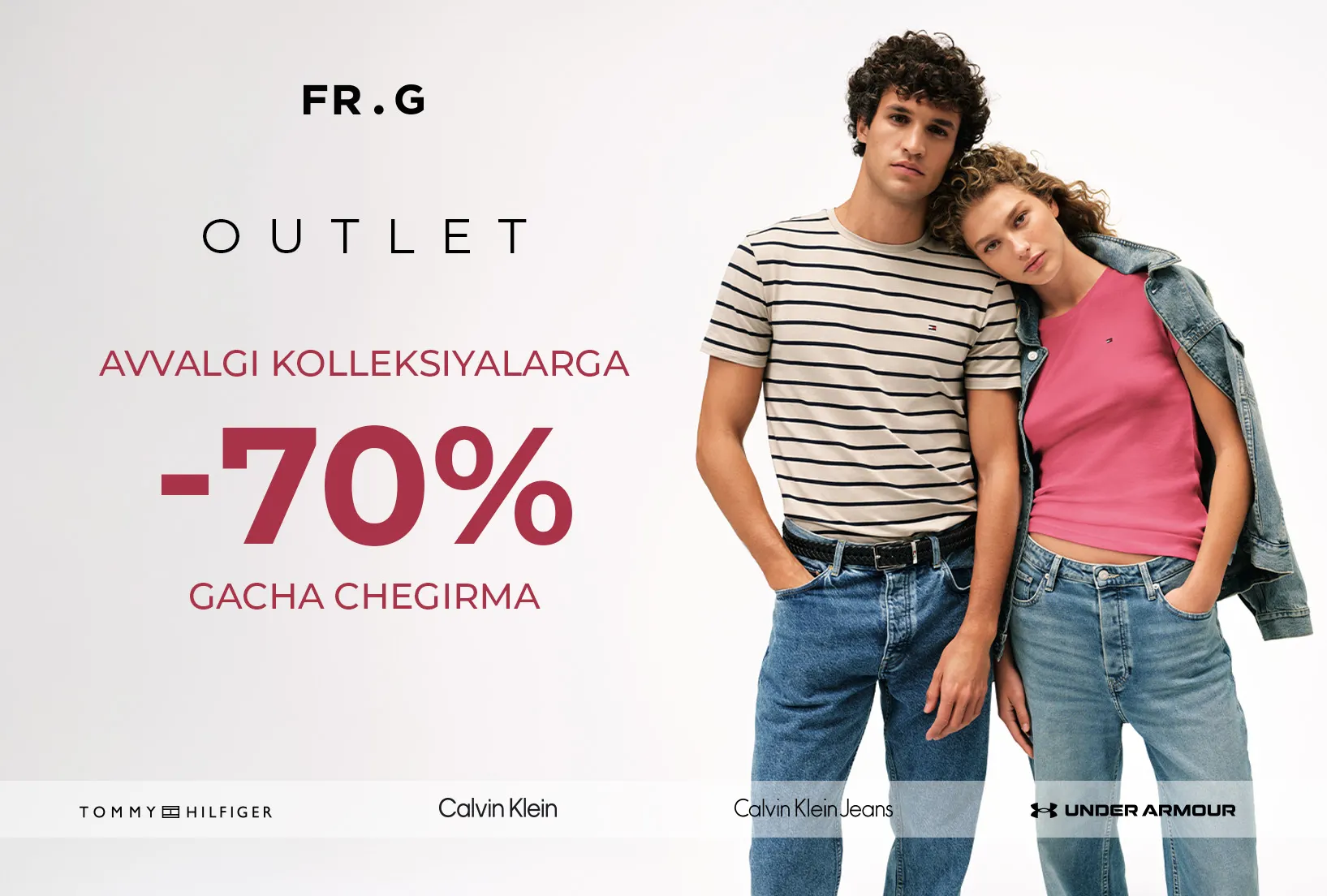 Outlet: O‘tgan kolleksiyalar uchun -70% gacha chegirma