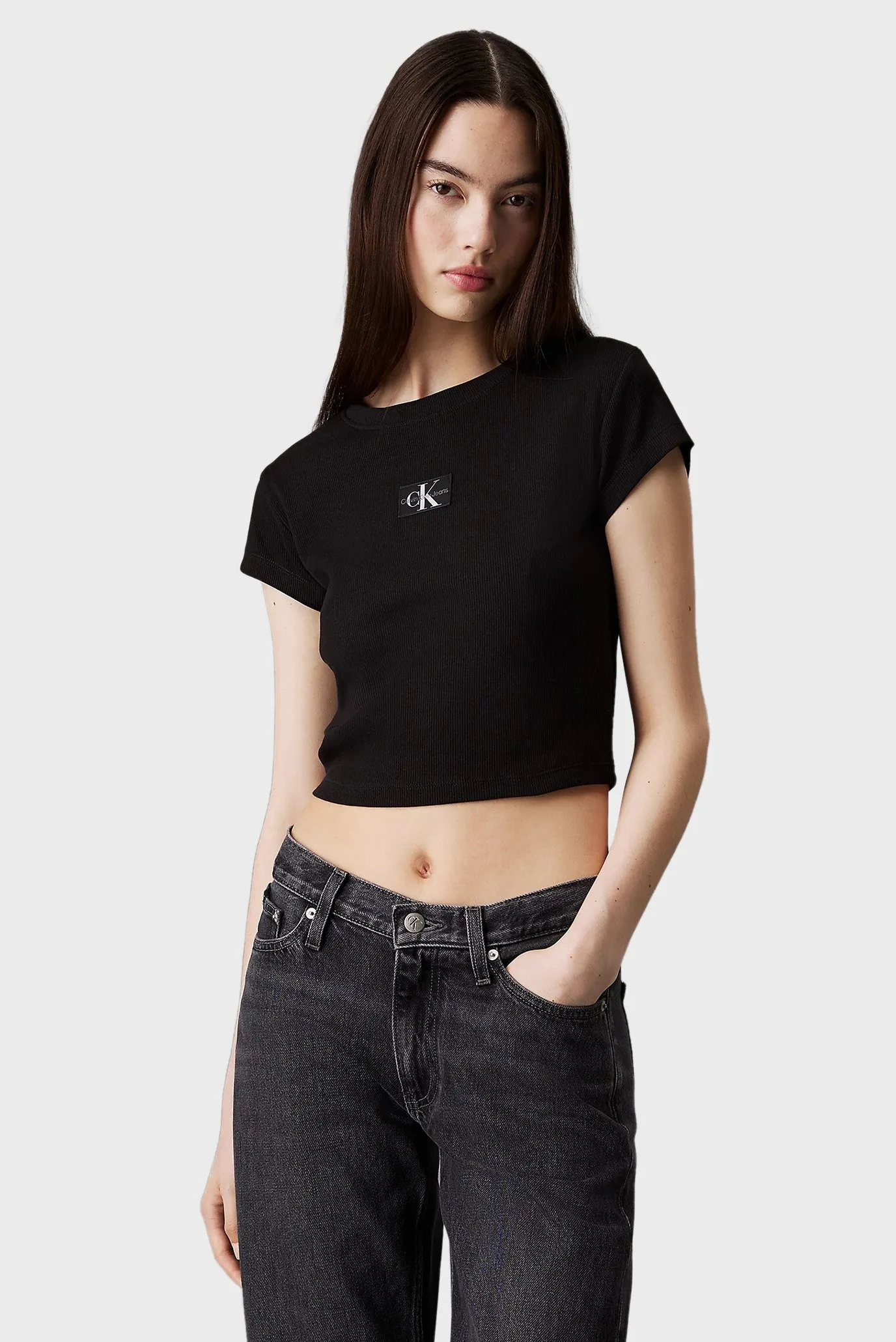 Футболка WOVEN LABEL RIB BABY TEE 1