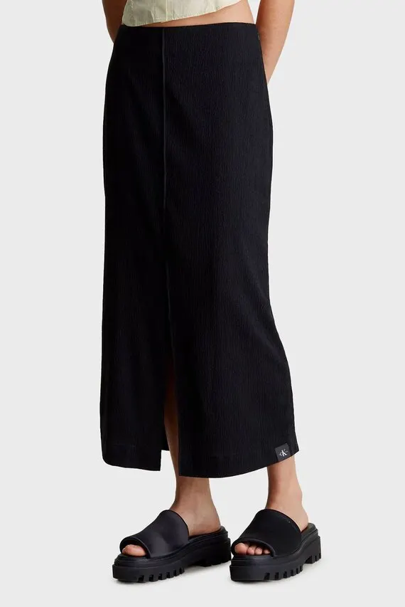 Yubka CRINKLE MIDI SKIRT Calvin Klein Jeans