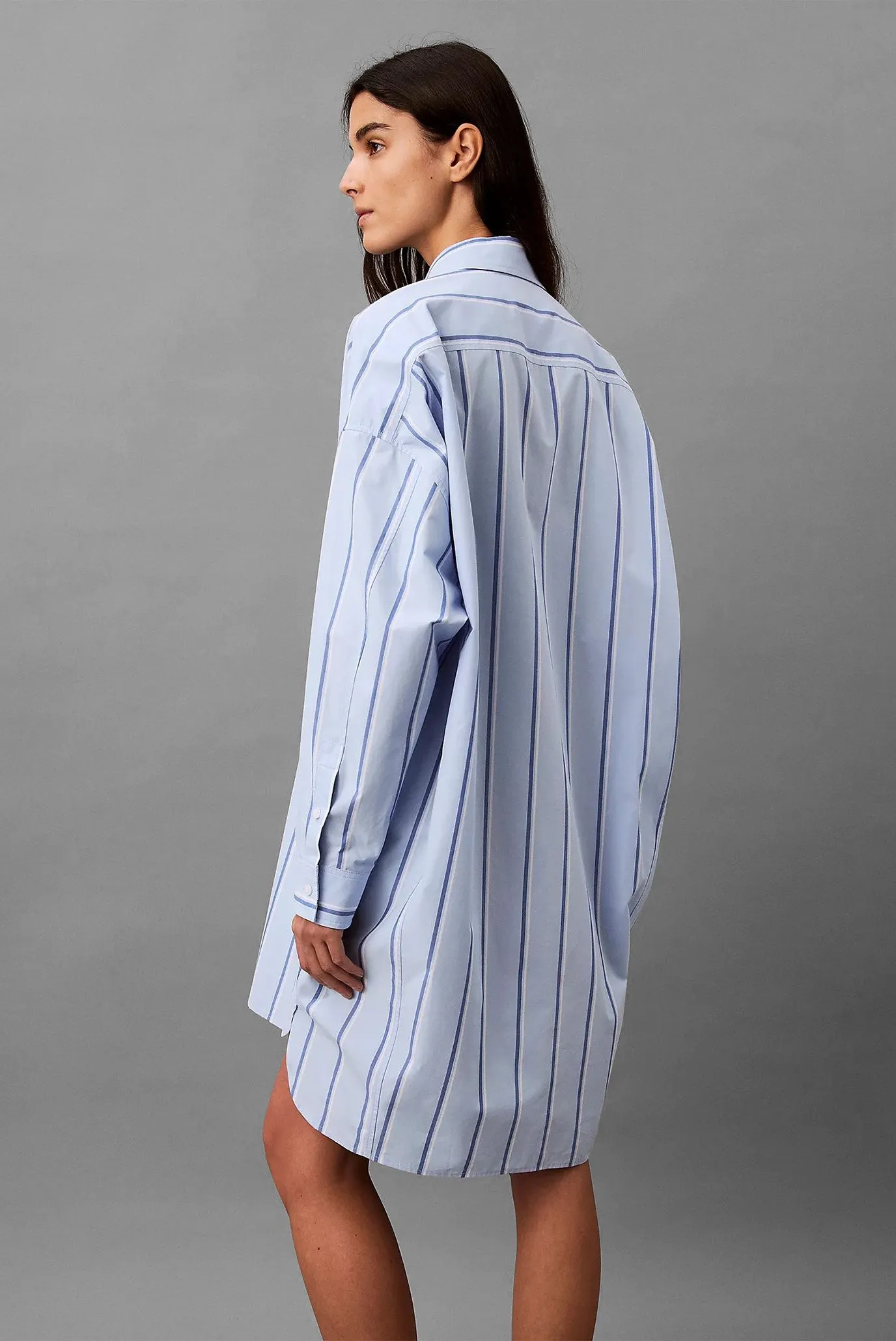 Koʻylak A- HL HEM SHIRTDRESS (Y D STRIPE 2