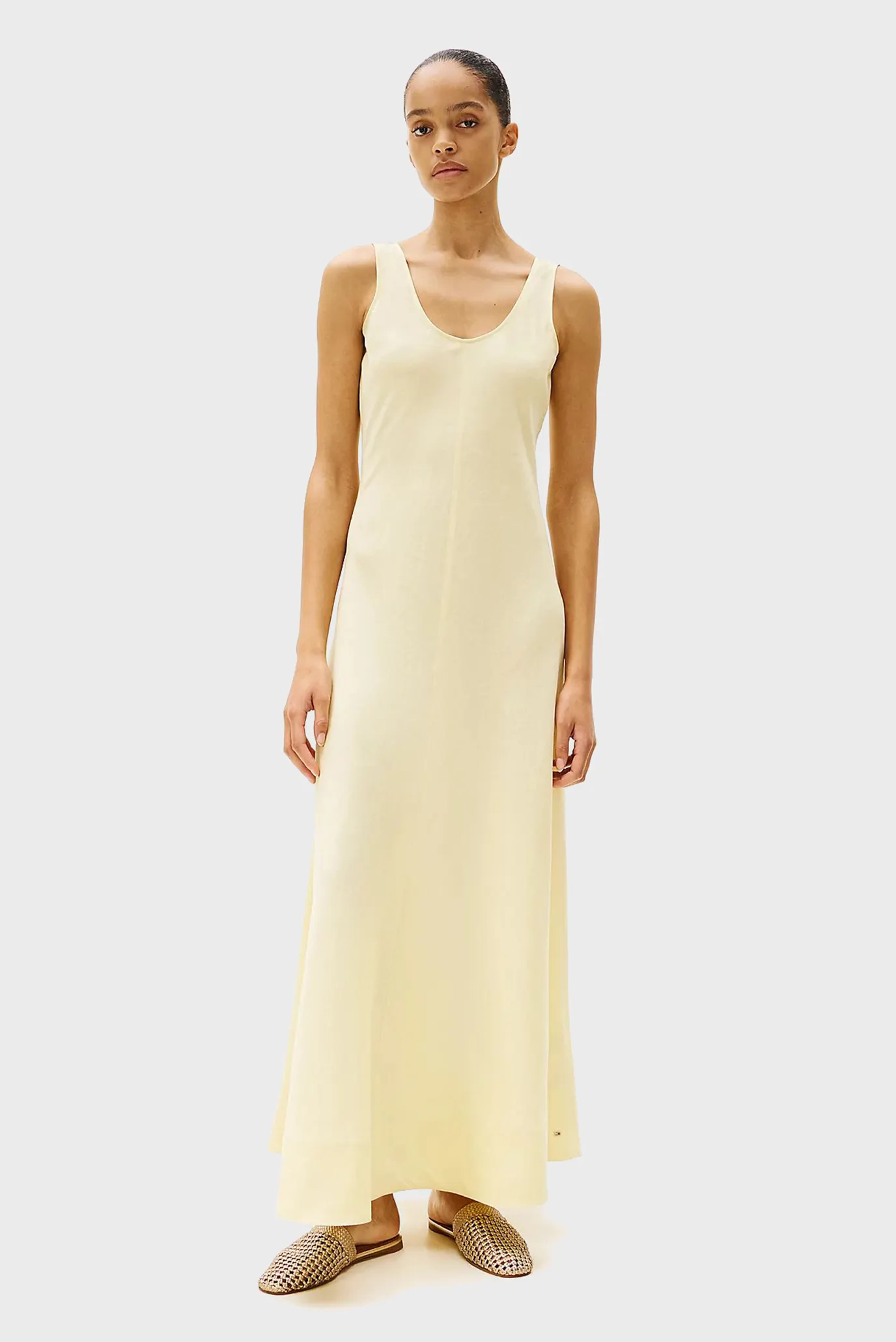Koʻylak TEXTURED LINEN TANK MAXI DRESS 1