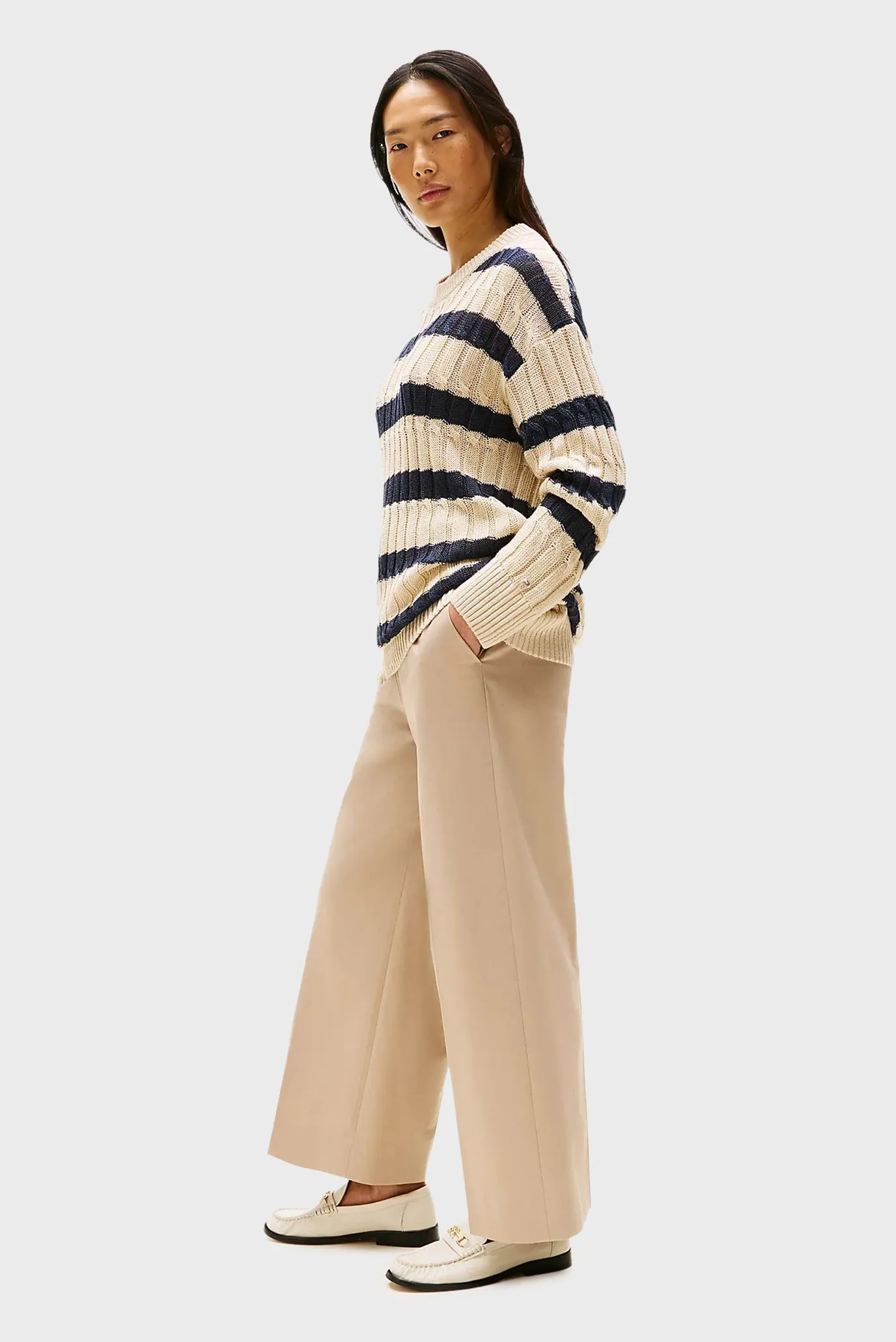 Штаны COTTON WIDE LEG ANKLE CHINO PANT 3