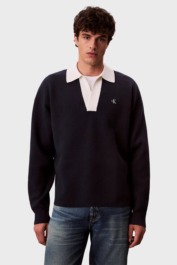 Sviter LS SOLID OVERSIZED JOHNNY COLLAR Calvin Klein Jeans Sviter LS SOLID OVERSIZED JOHNNY COLLAR Calvin Klein Jeans