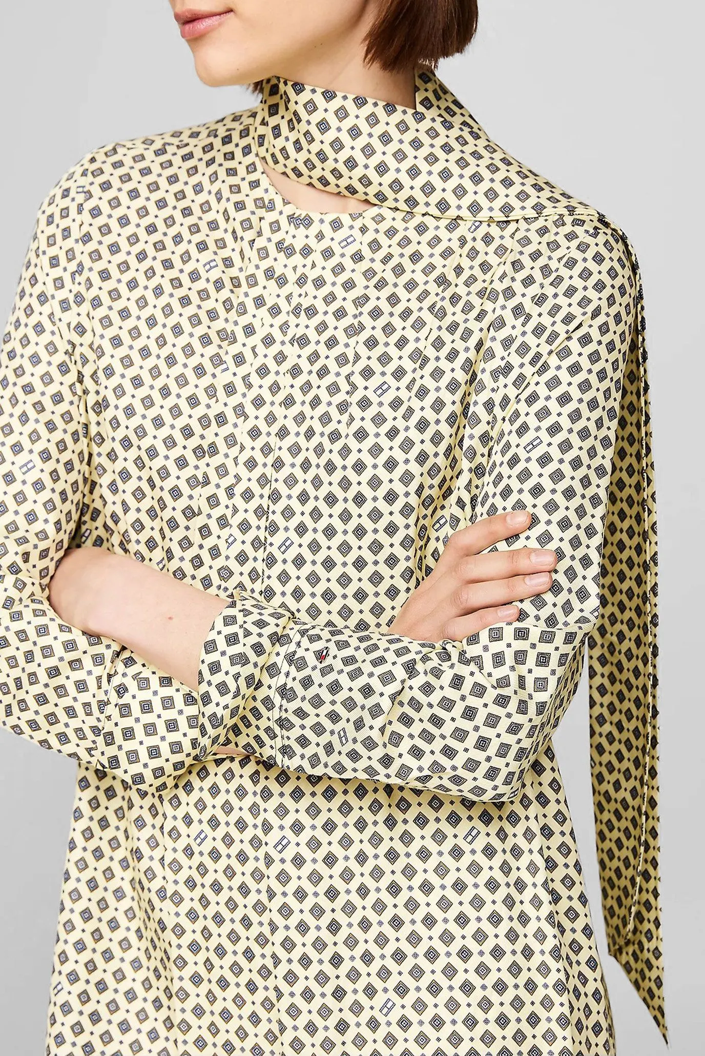 Koʻylak FOULARD DRAPED MIDI DRESS 4