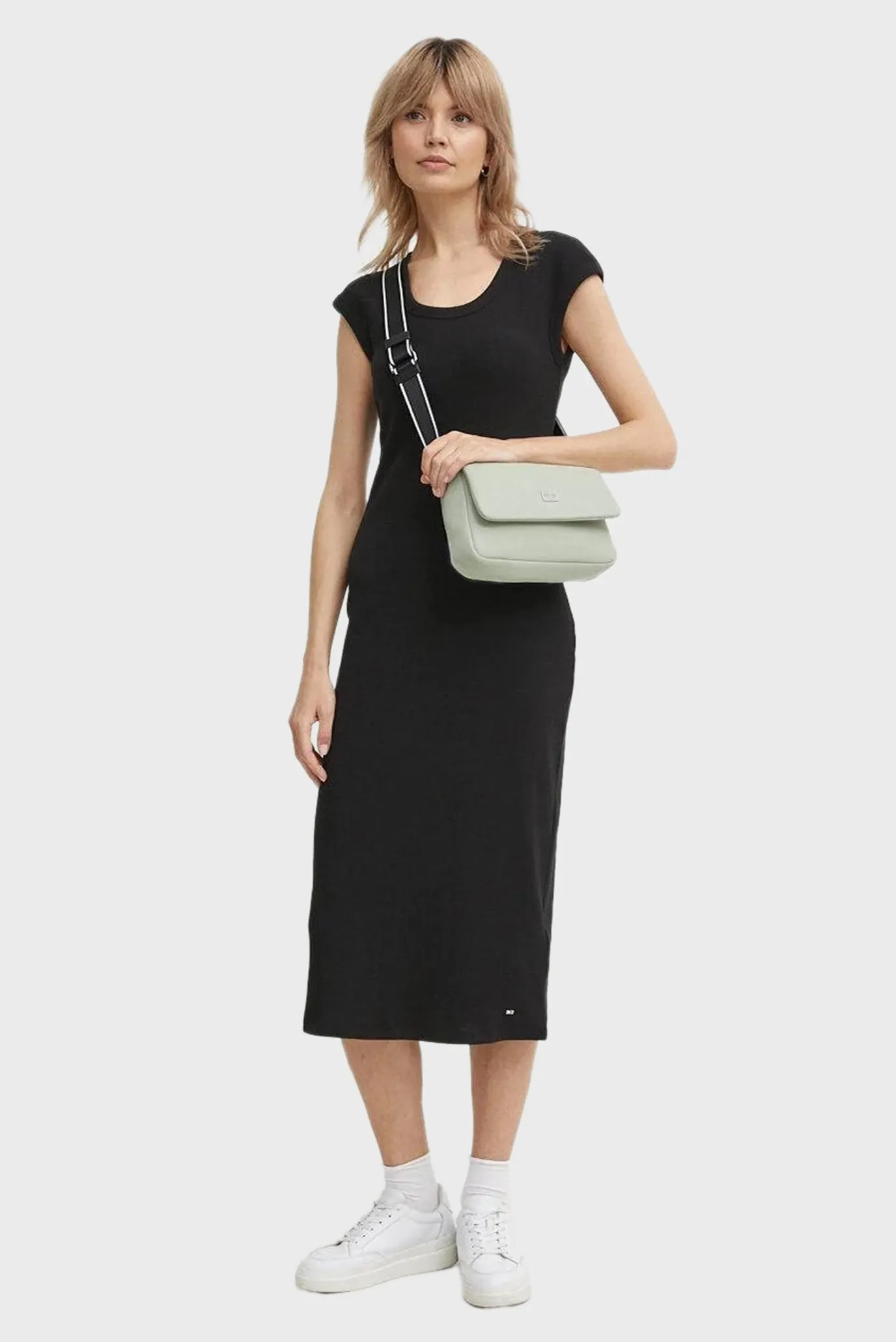 Платье SLIM RIB DRS MIDI CAP SLEEVE 1