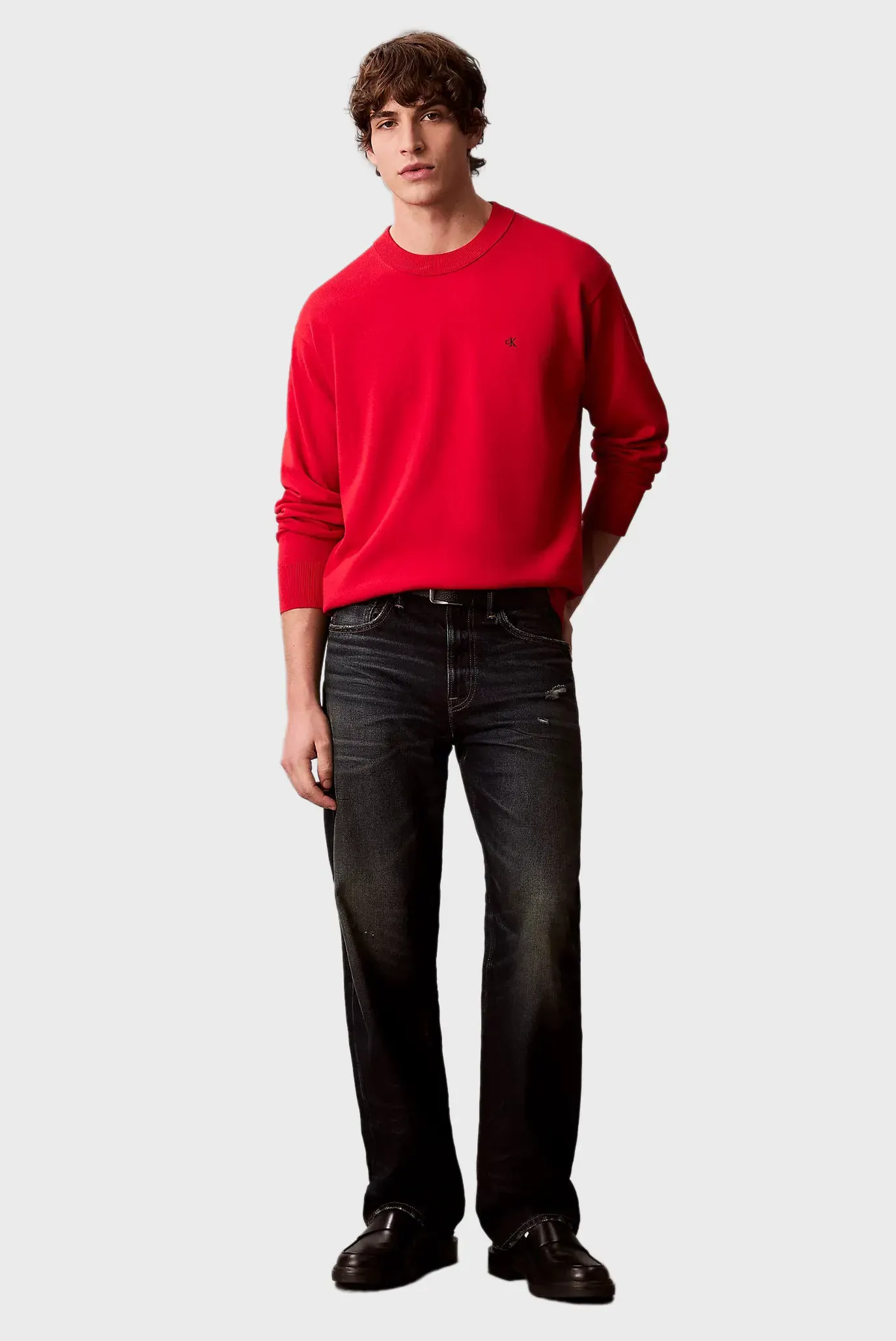 Свитер/EU LS COTTON RELAXED CREWNK SWEA 2