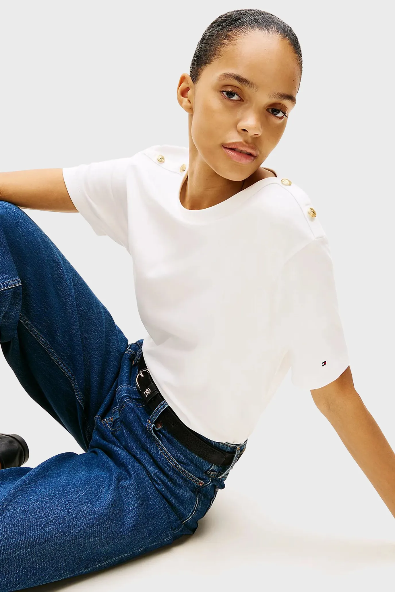 Футболка REG STRIPE GOLD BTN C-NK SS 4