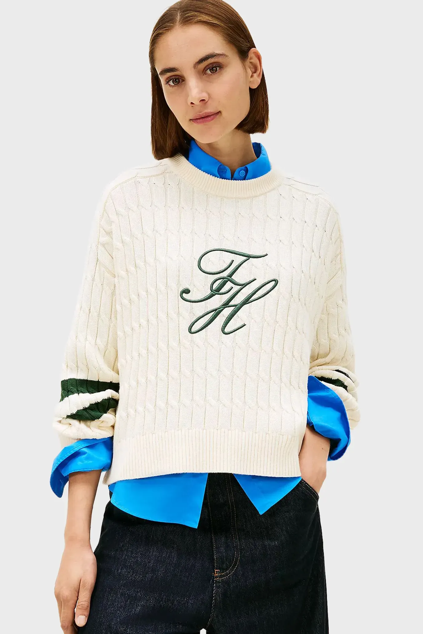 Свитер/TEXTURED GRAPHIC C-NK LS SWT 1