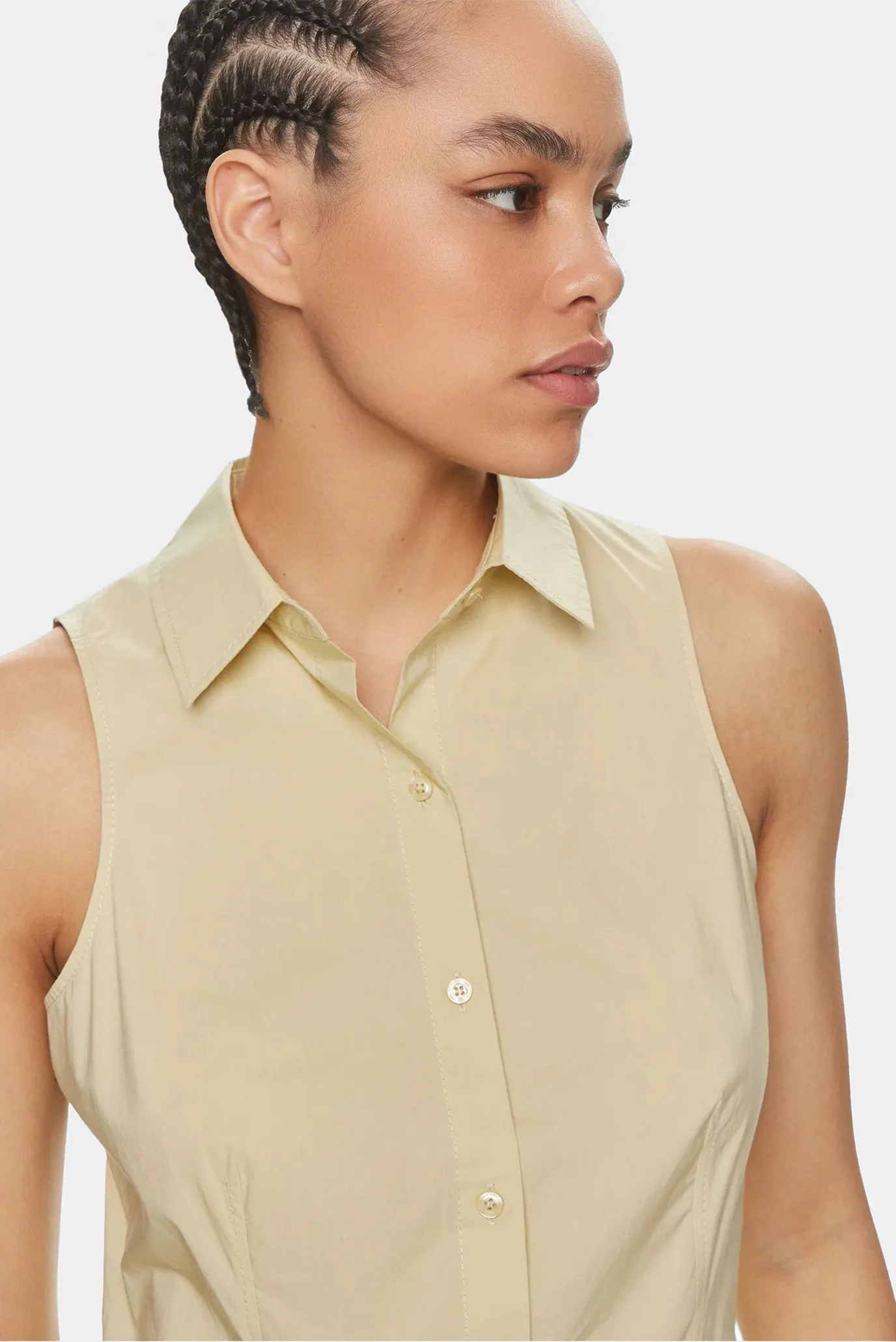 Koʻylak SLEEVELESS SHIRT DRESS 4