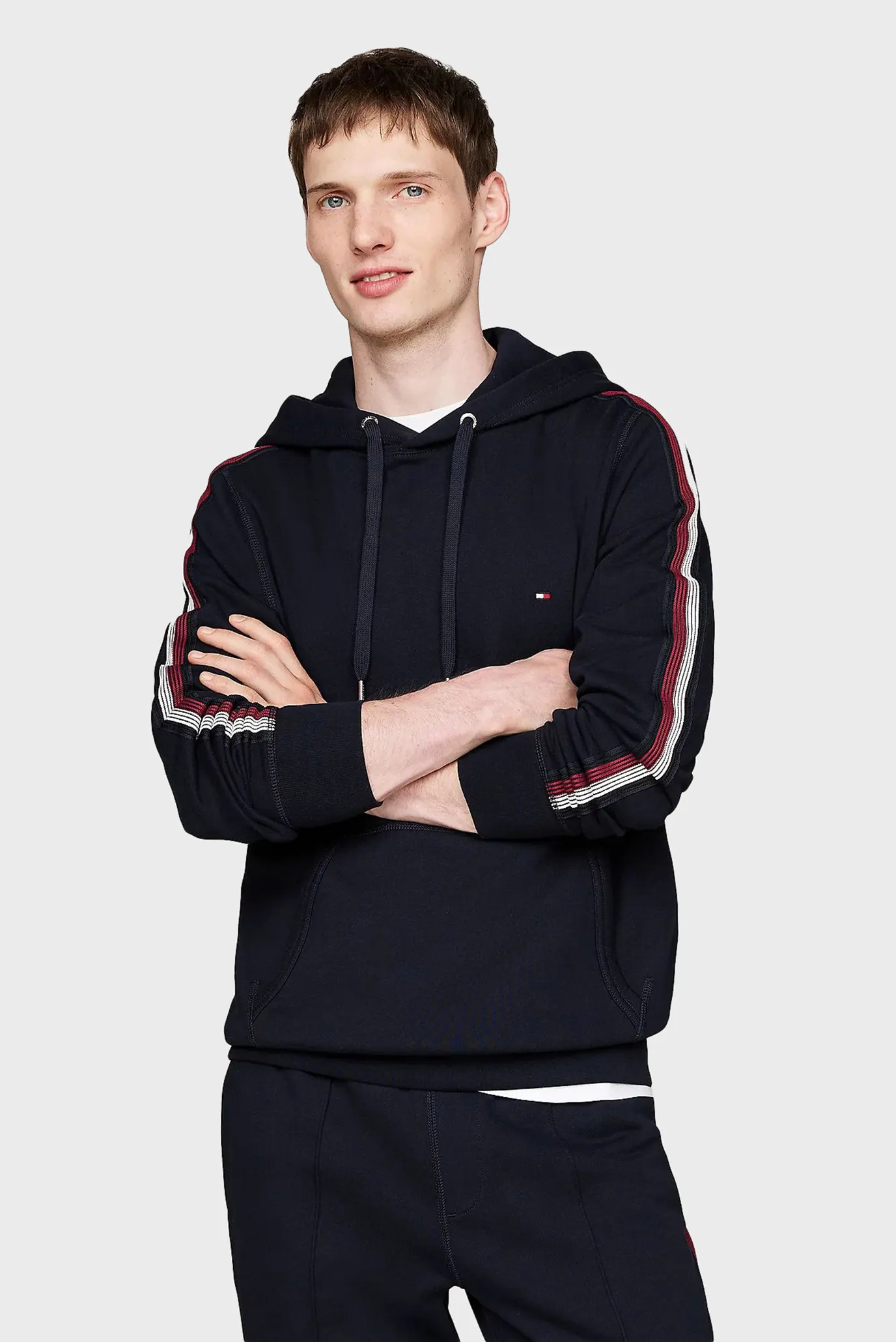 Hudi GLOBAL STRIPE TAPE HOODY 1