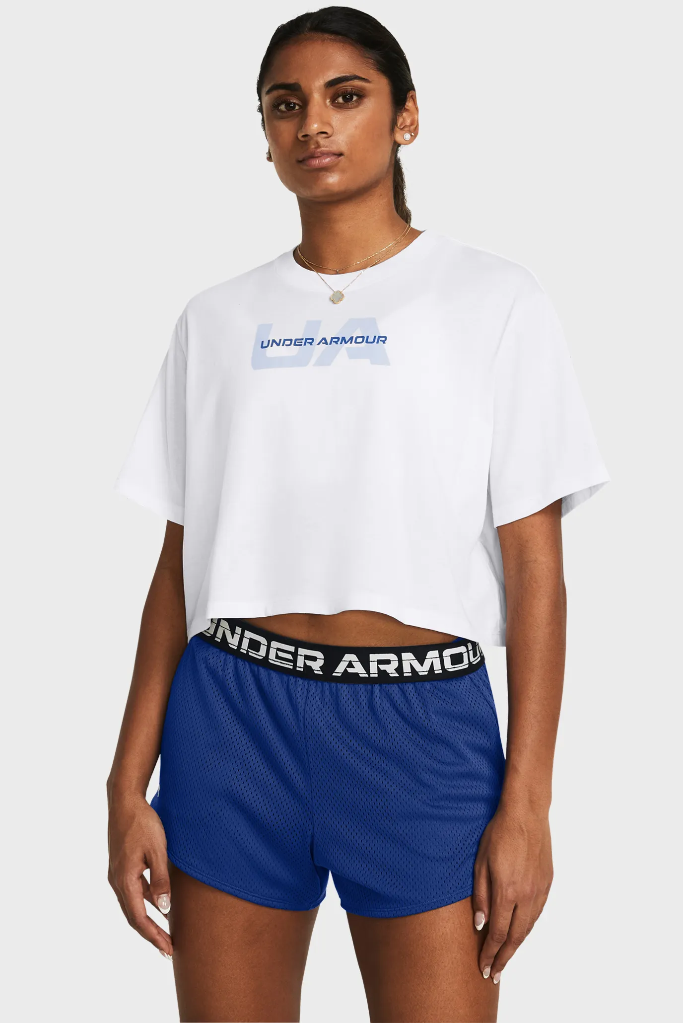 Футболка UA W BOXY CROP BRANDED SS 1