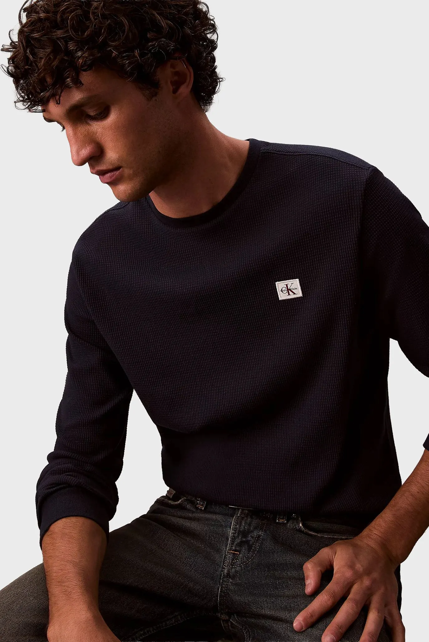 Лонгслив LS WAFFLE BADGE CREWNK TEE 4