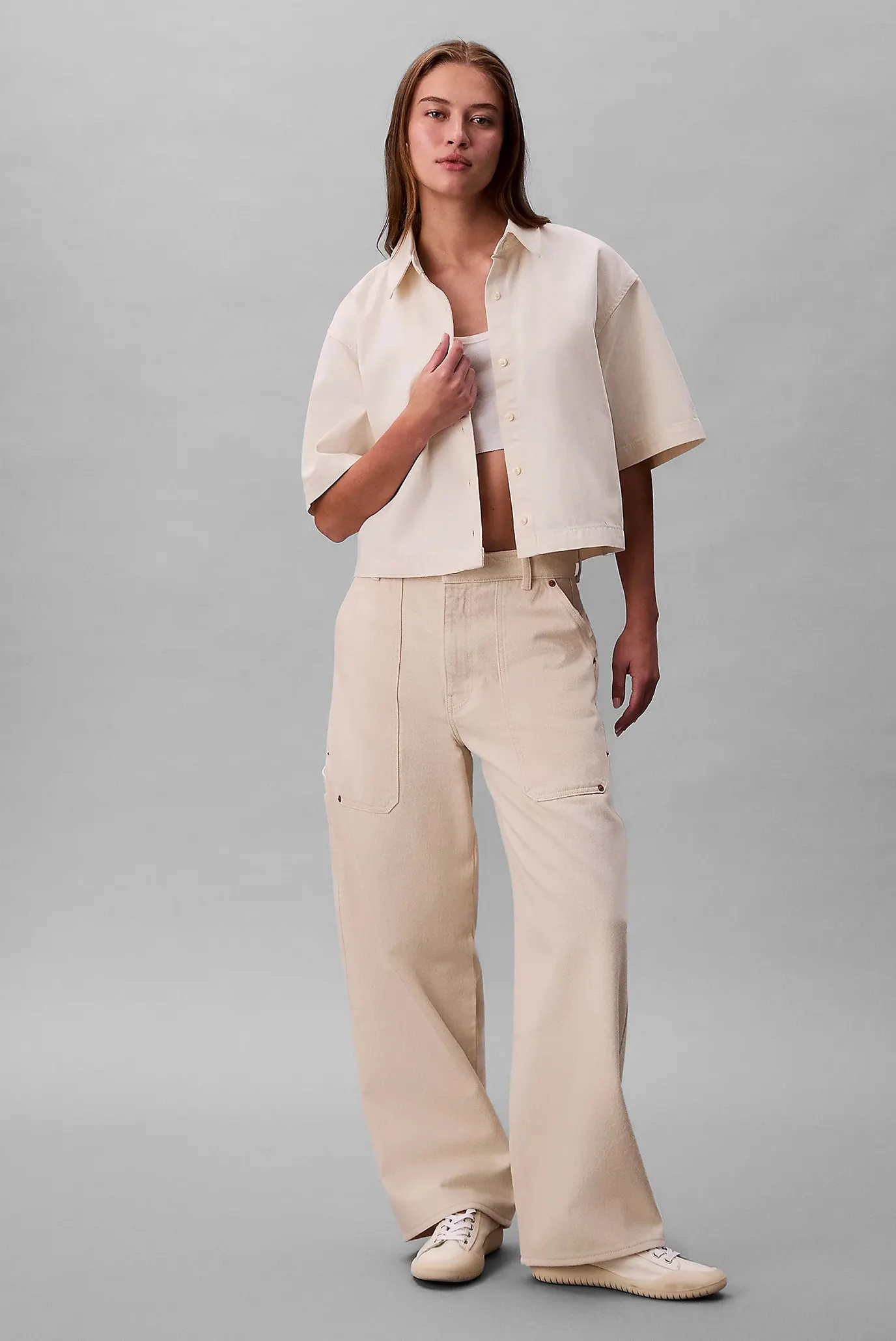 Ko'ylak SS DENIM SHIRT CHALK WHITE 3