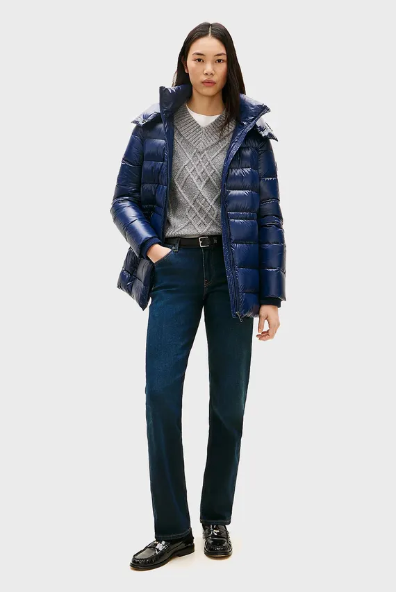 Qishki kurtka GLOSS HW DOWN WAIST REG COAT Tommy Hilfiger