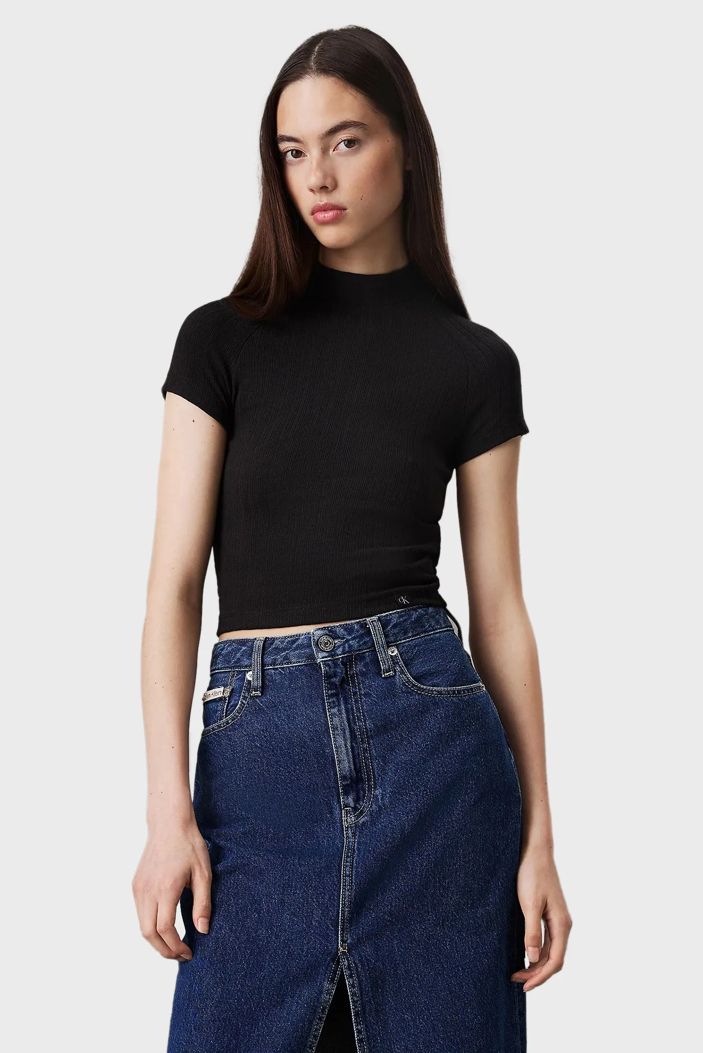 Futbolka WARM TEXTURE RIB MOCKNECK TOP 1