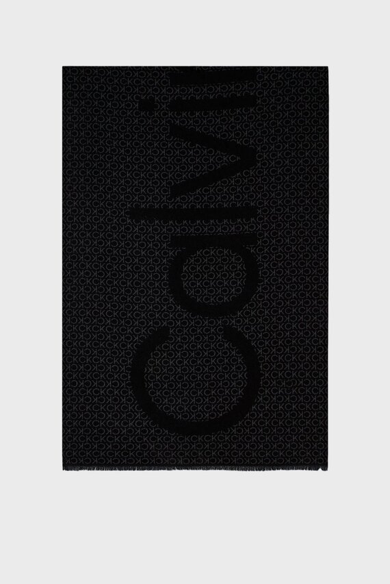 Sharf FRINGES TWO-TONE MONO MW SCARF Calvin Klein Sharf FRINGES TWO-TONE MONO MW SCARF Calvin Klein