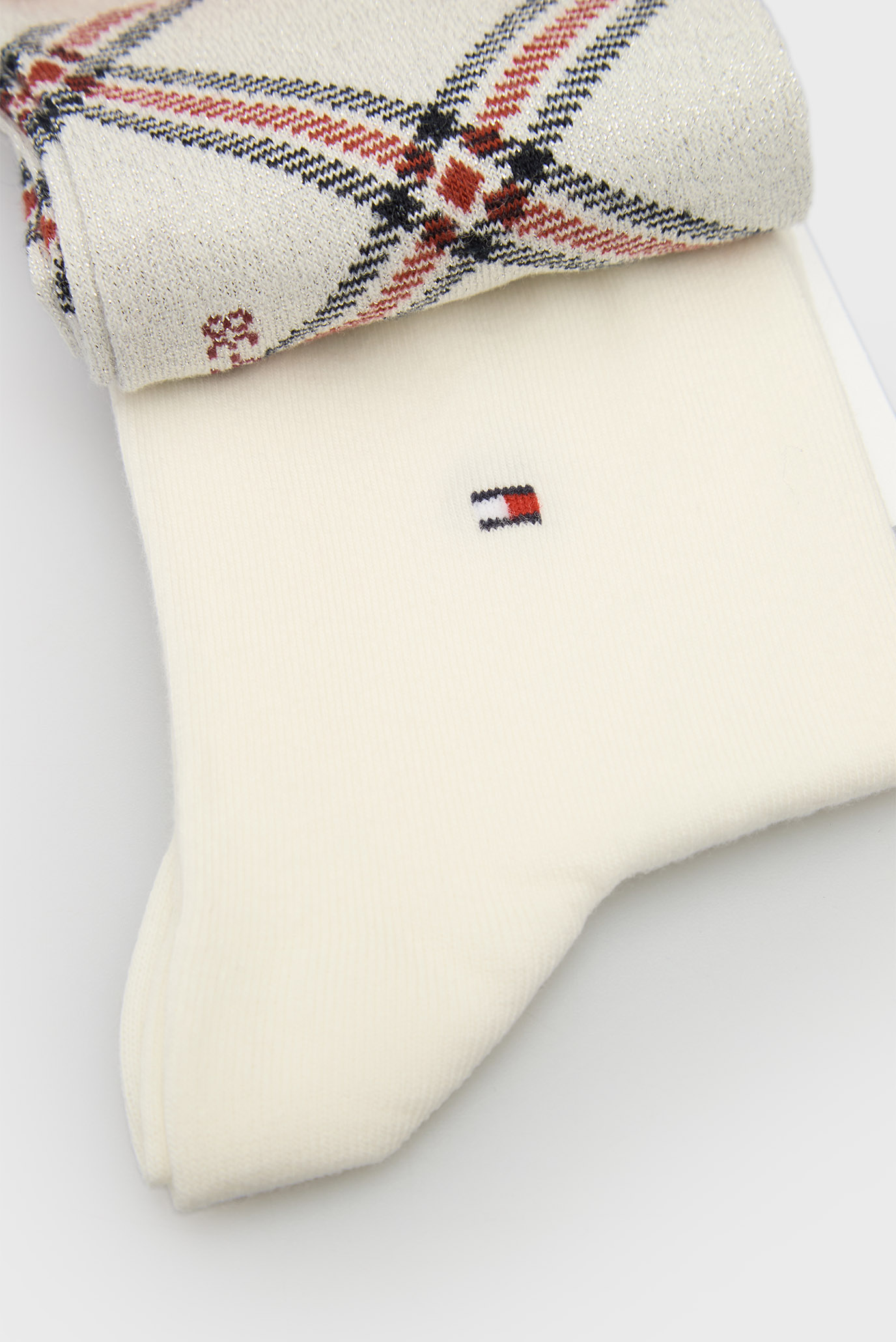 Paypoq TH WOMEN SHORT SOCK 2P LUREX PLAID 2