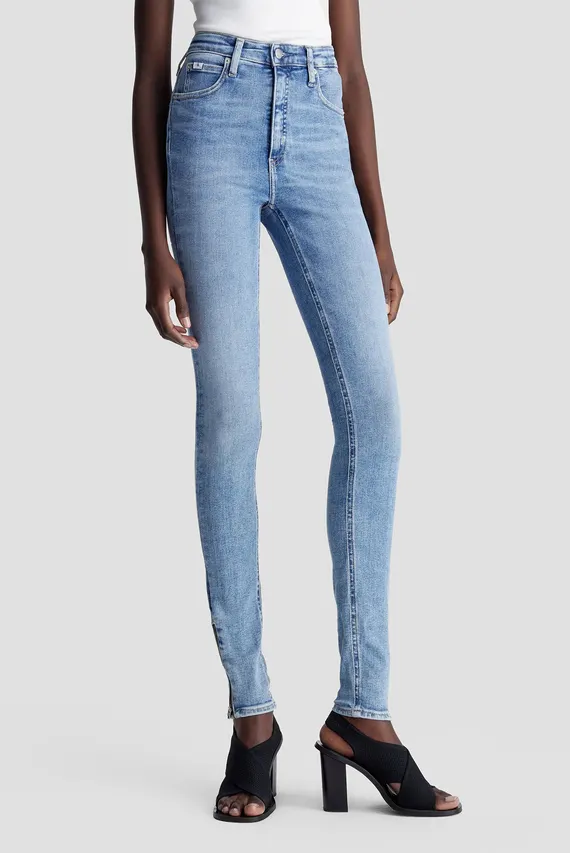 Jins shim HIGH RISE SUPER SKINNY SPLIT ZIP Calvin Klein Jeans