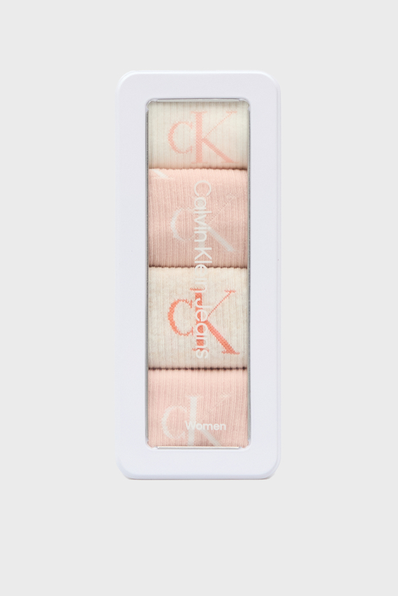 Paypoqlar to'plami CKJ WOMEN SOCK 4P GIFTBOX AOP LOGO Calvin Klein Jeans