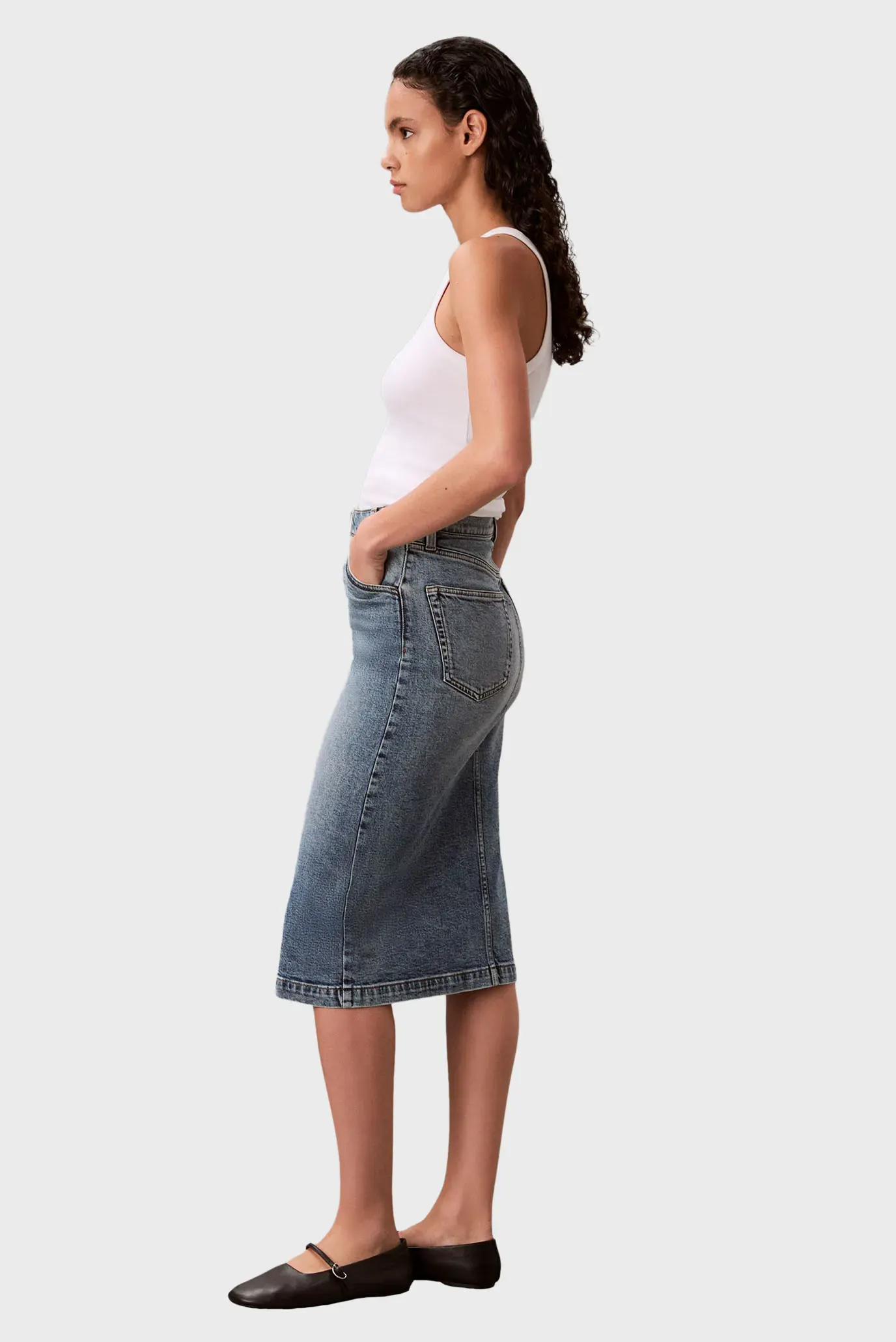 Yubka/DENIM ZIP FRONT SKIRT VINTAGE RO 3