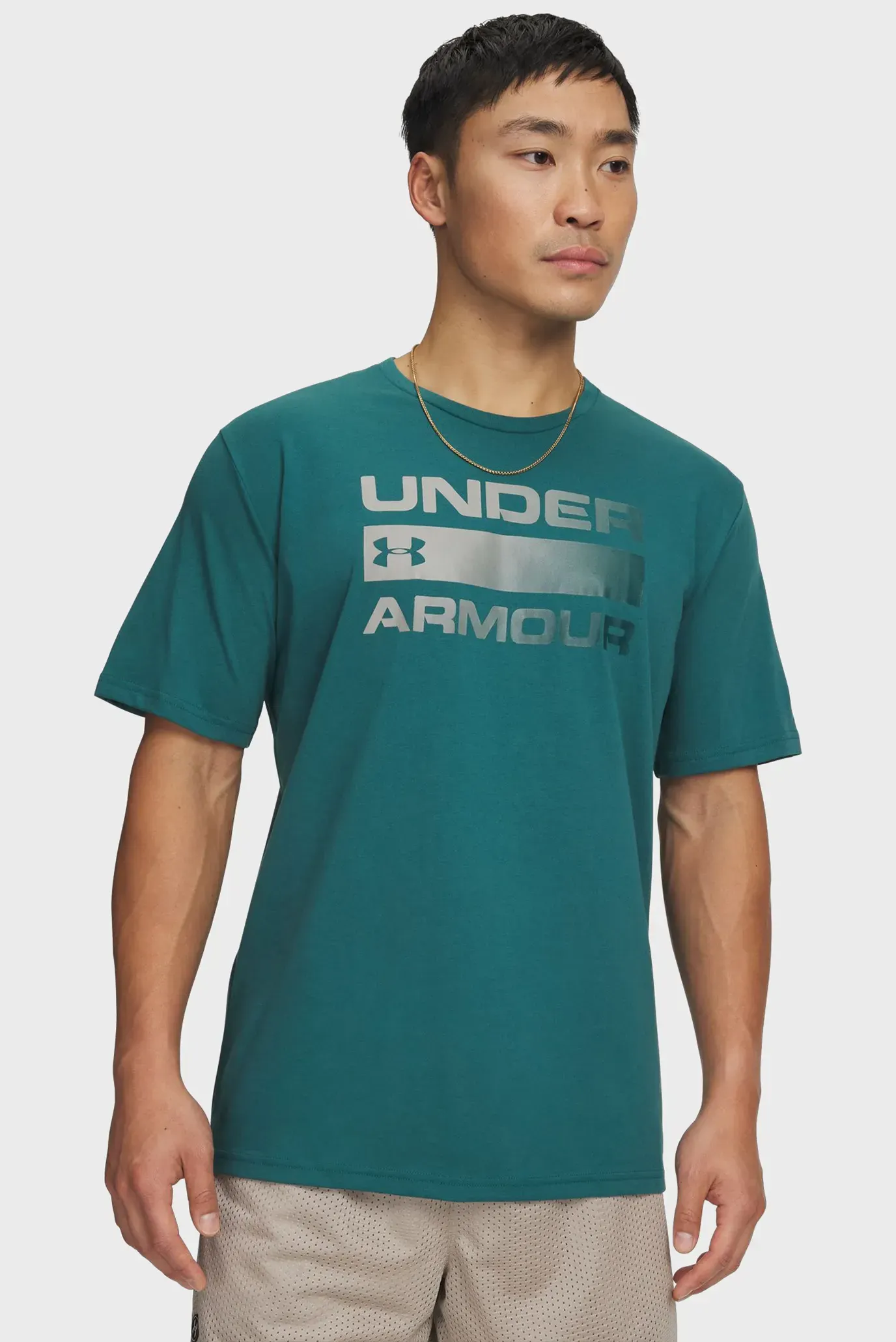 Futbolka/UA TEAM ISSUE WORDMARK SS-GRN 1
